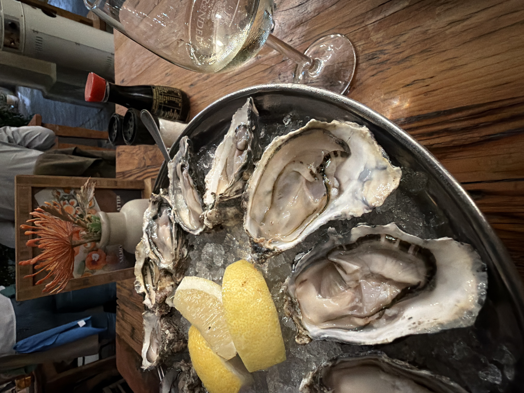 Seafood dinner documented at Cape Town restaurant