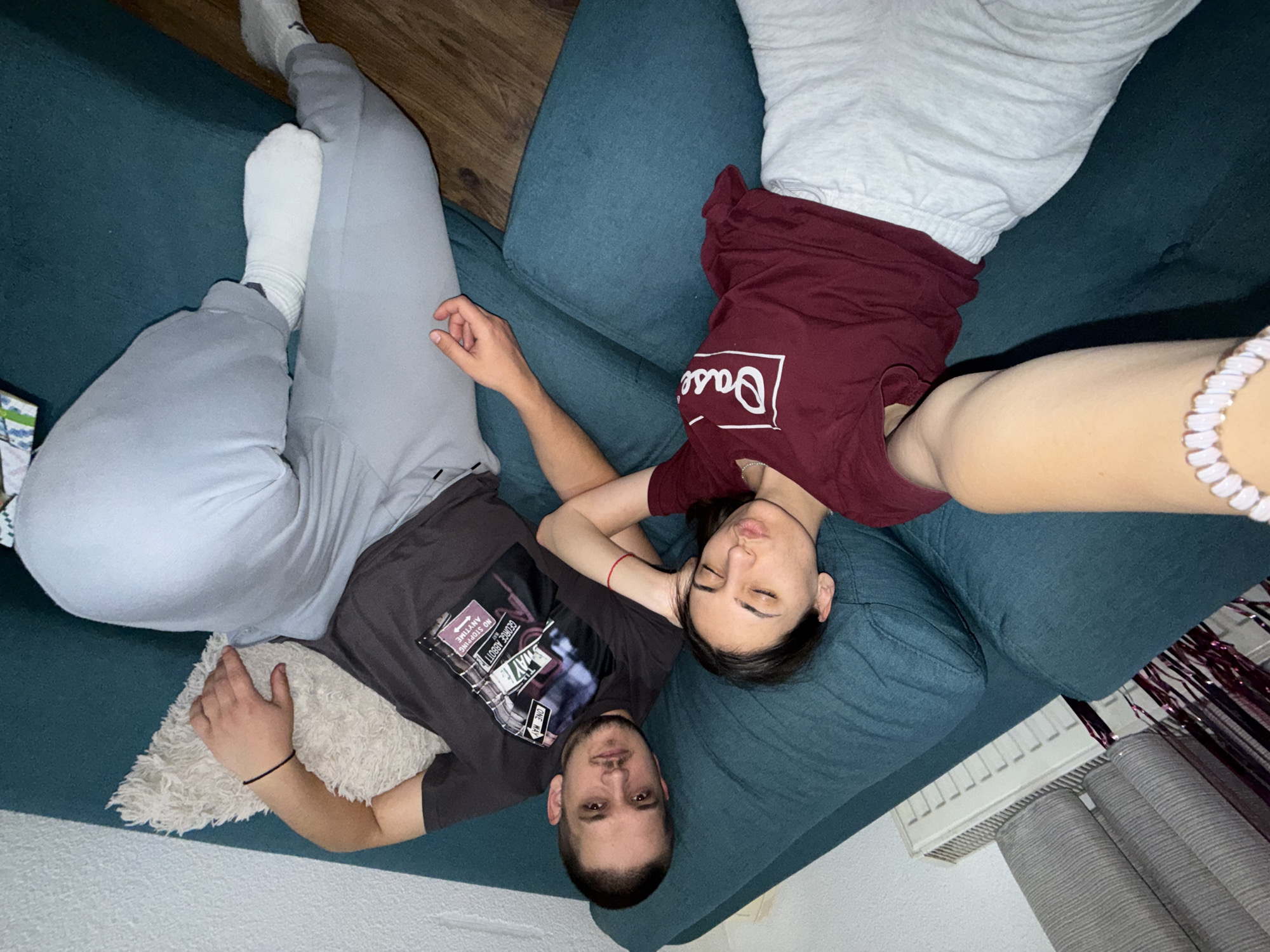 Couple shares quiet evening moments in traditional Razlog home
