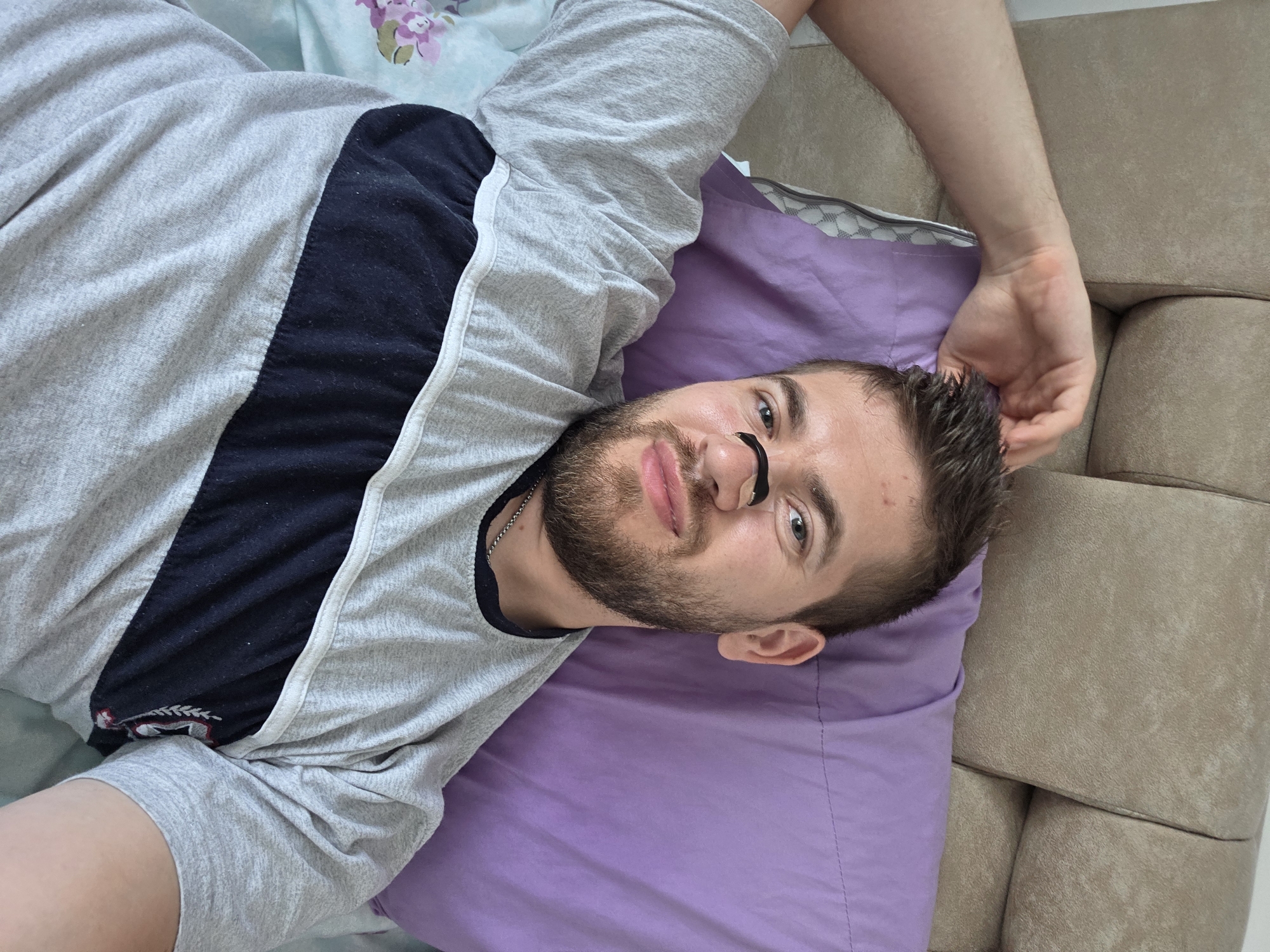 Man Takes Morning Selfie Series in Bulgarian Bedroom