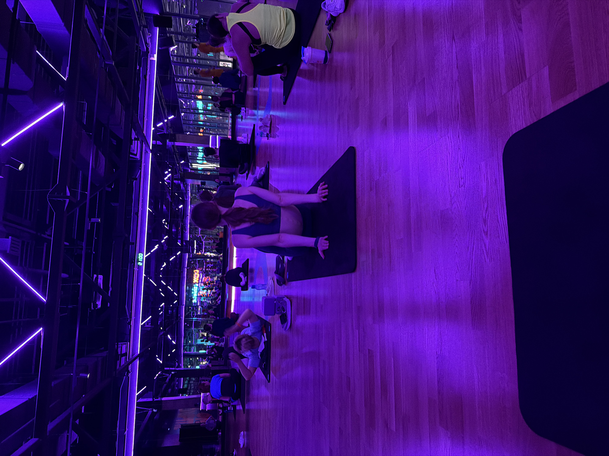 Fitness class held at high-tech gym in Murino, Russia