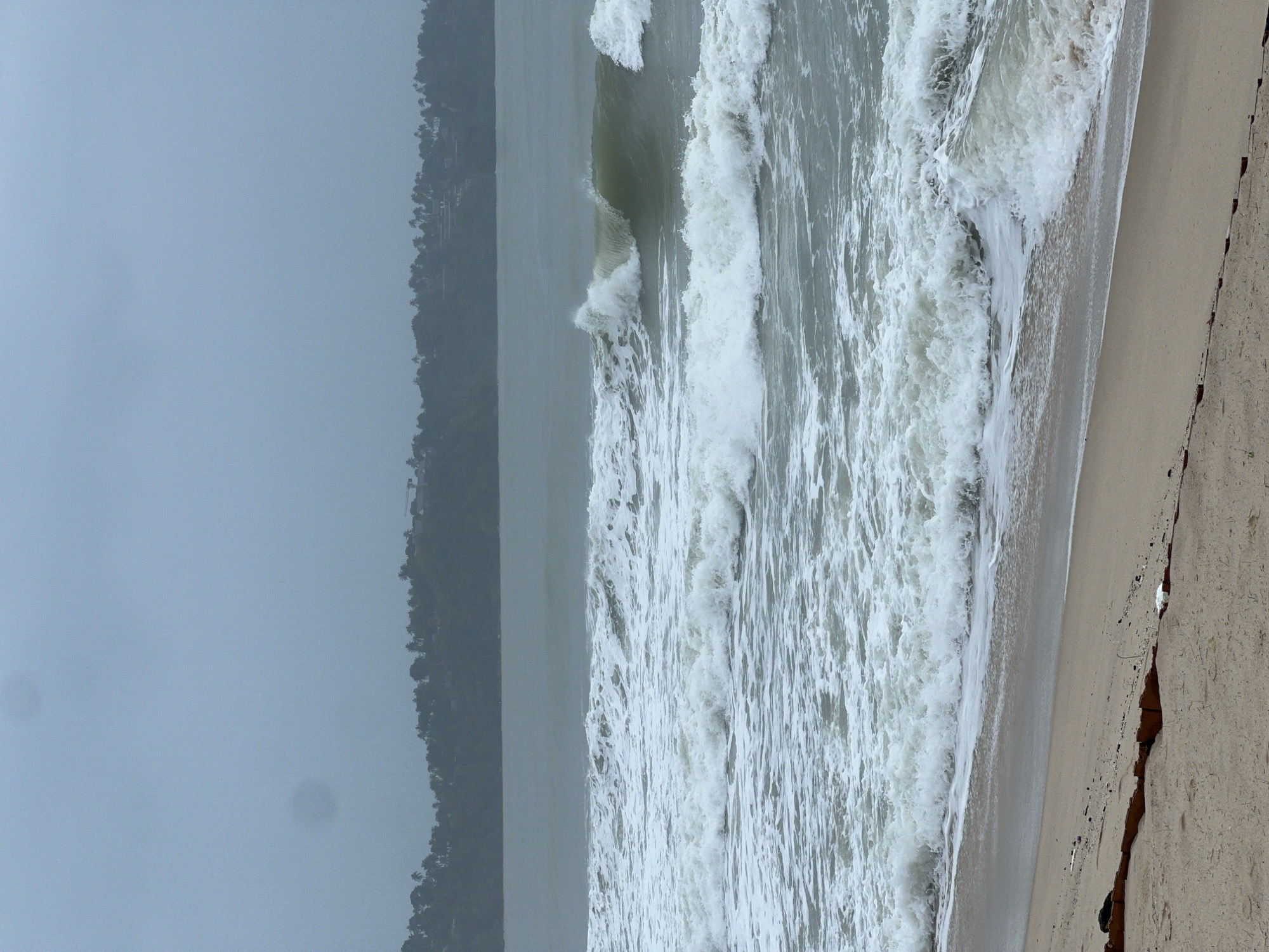 Overcast morning beach scene captured by multiple witnesses