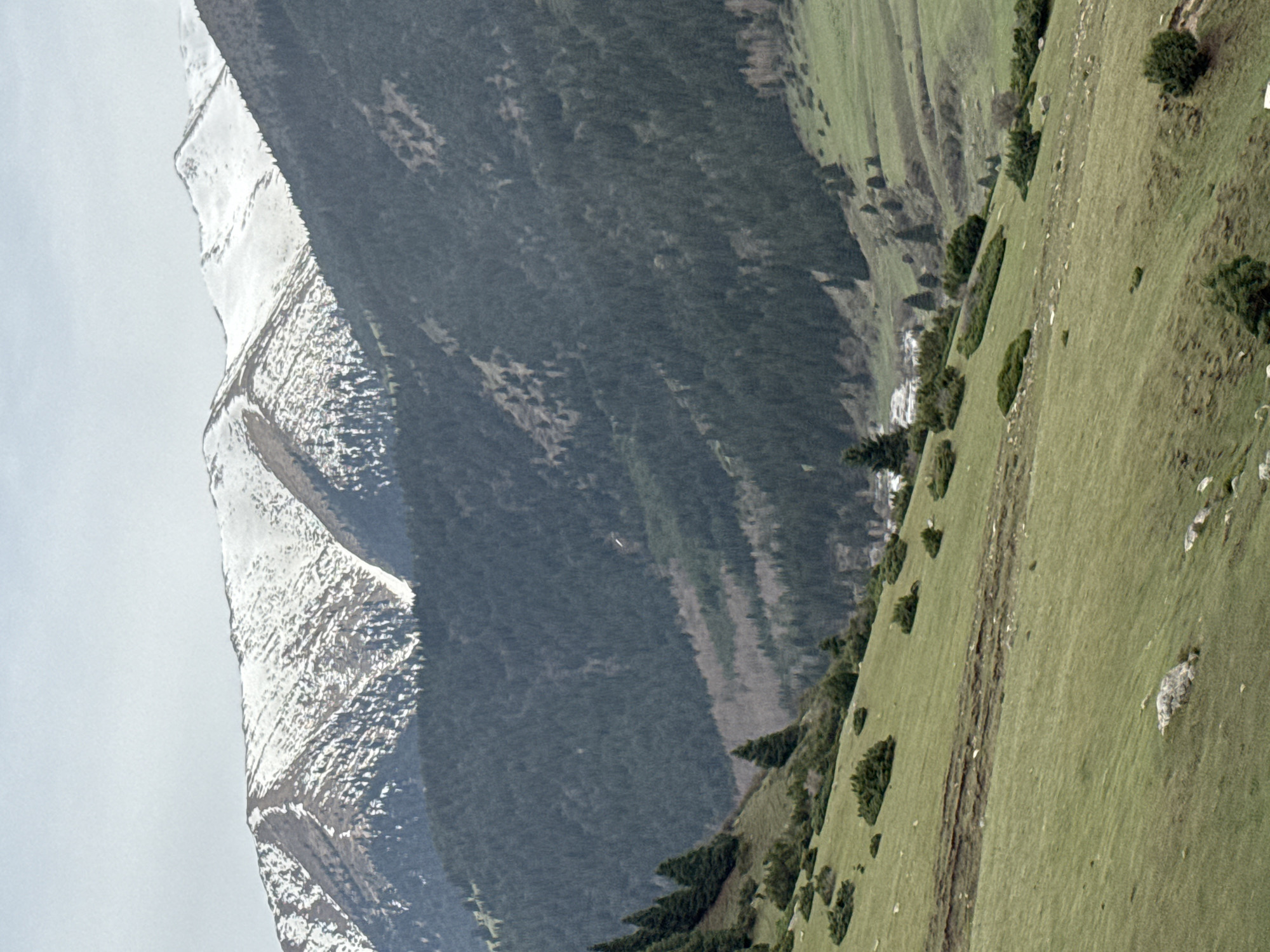 Snow-capped mountain range documented in Grigor'yevka, Kyrgyzstan