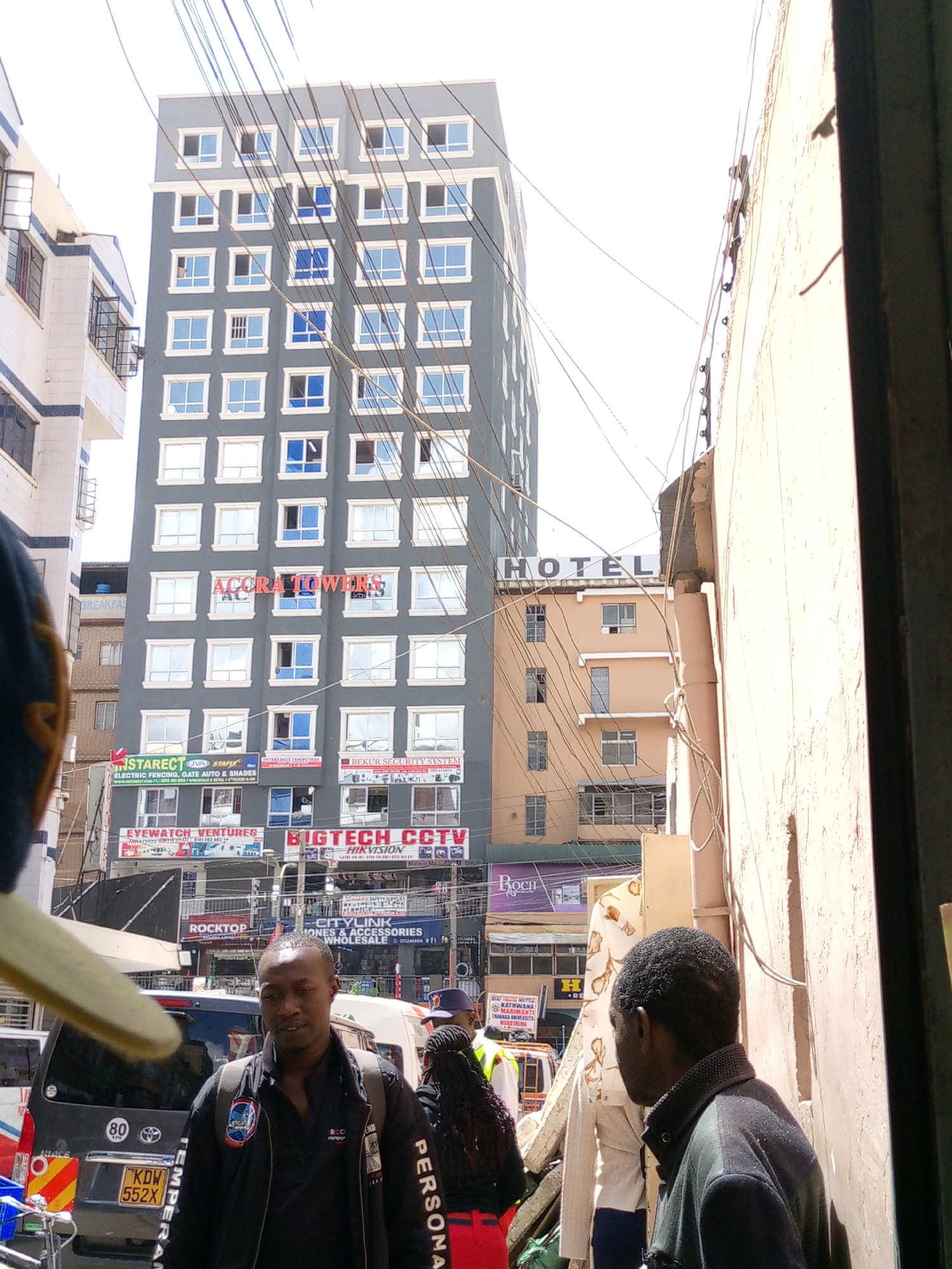 Morning street scenes captured across Nairobi's busy commercial districts