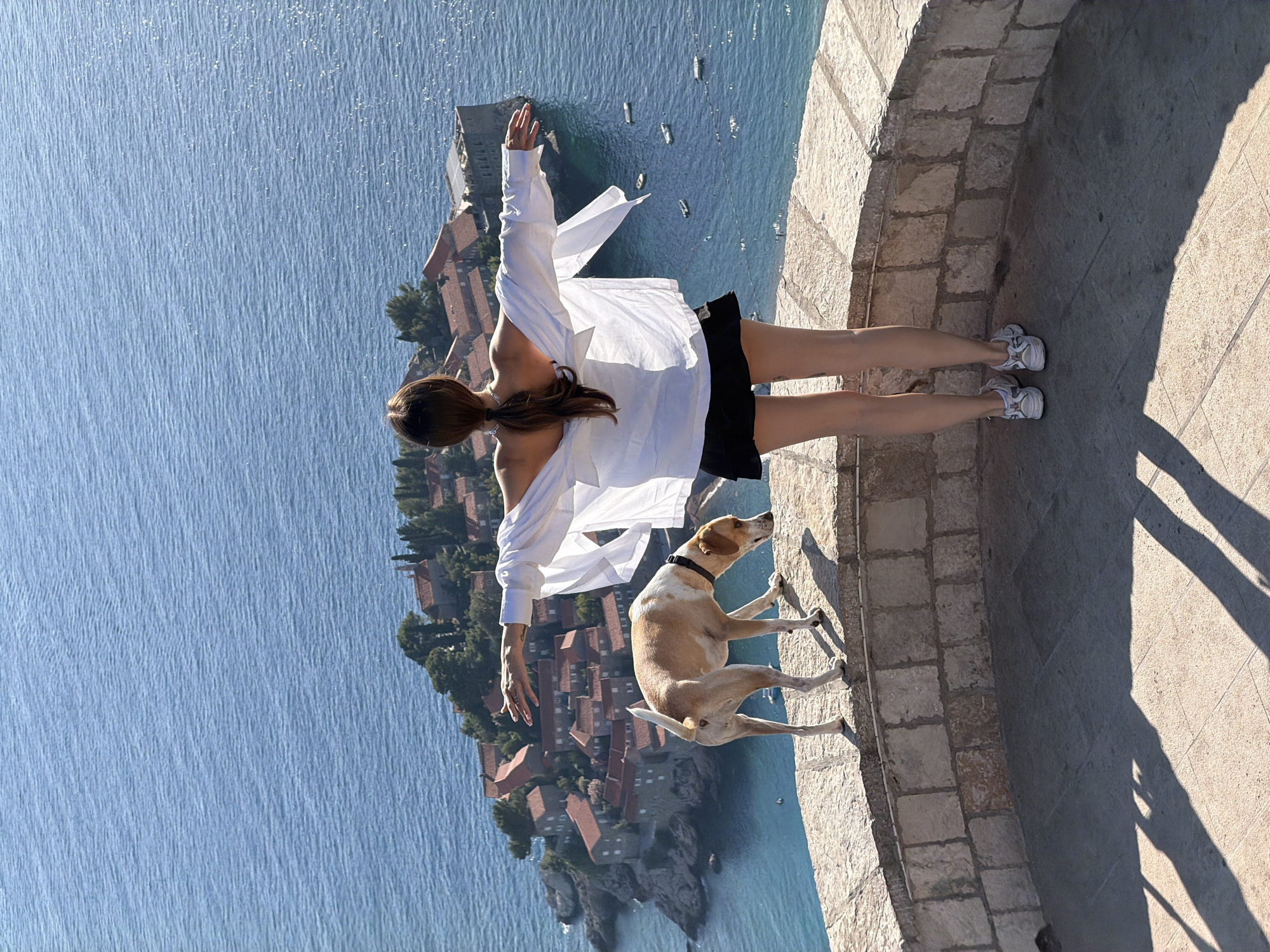 Afternoon stop at the famous Sveti Stefan overlook, Montenegro
