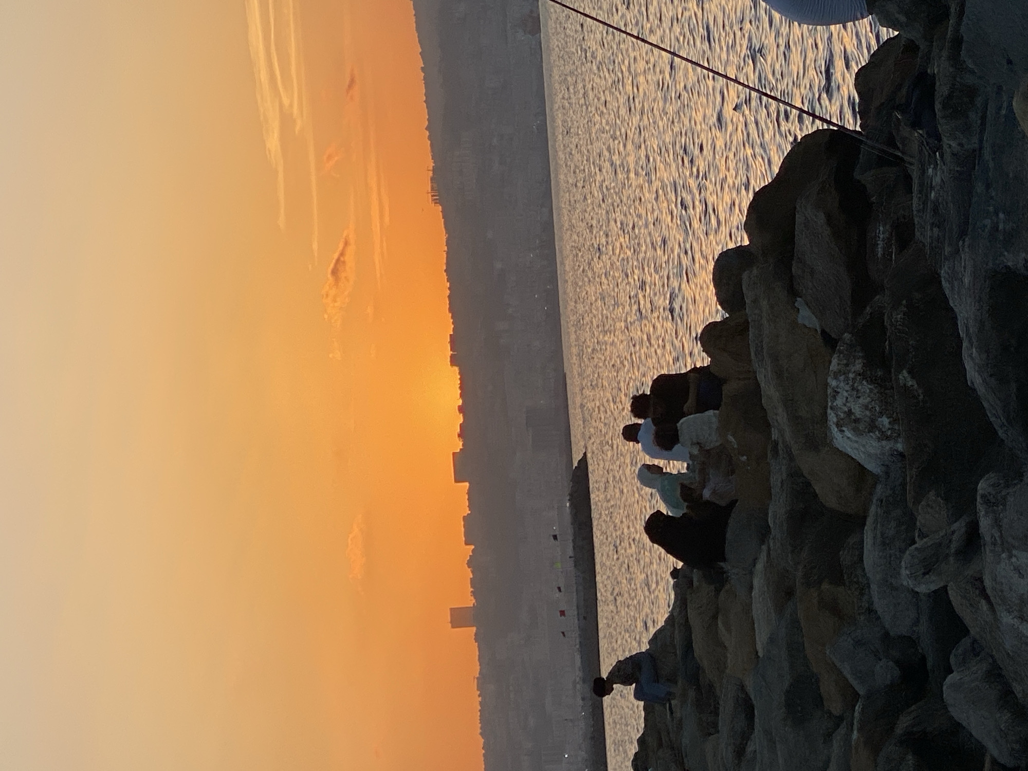 Golden hour along the Hussein Dey coastline, Algeria