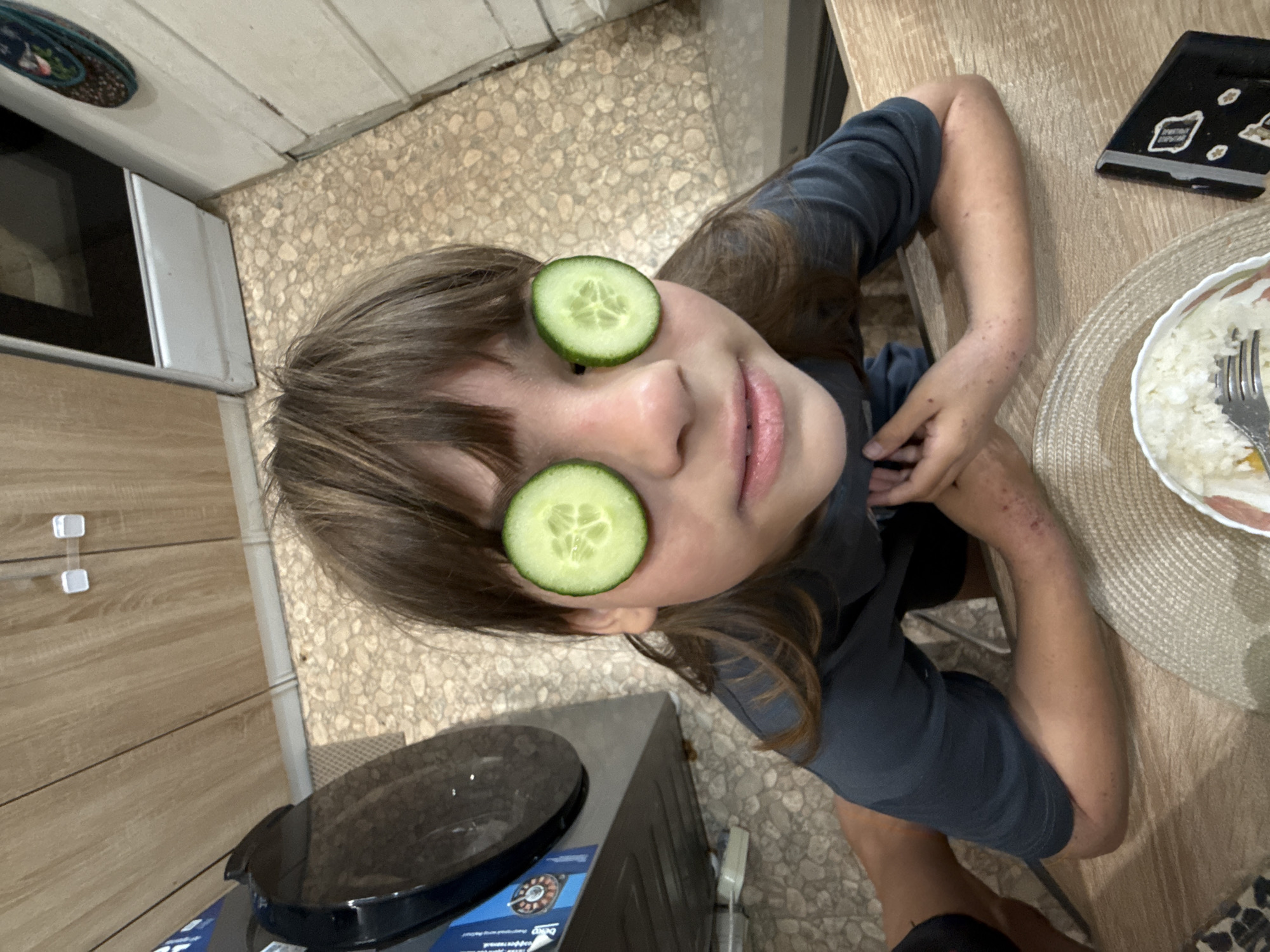 Cucumber eye treatment and anime artwork spotted in Rusanovo