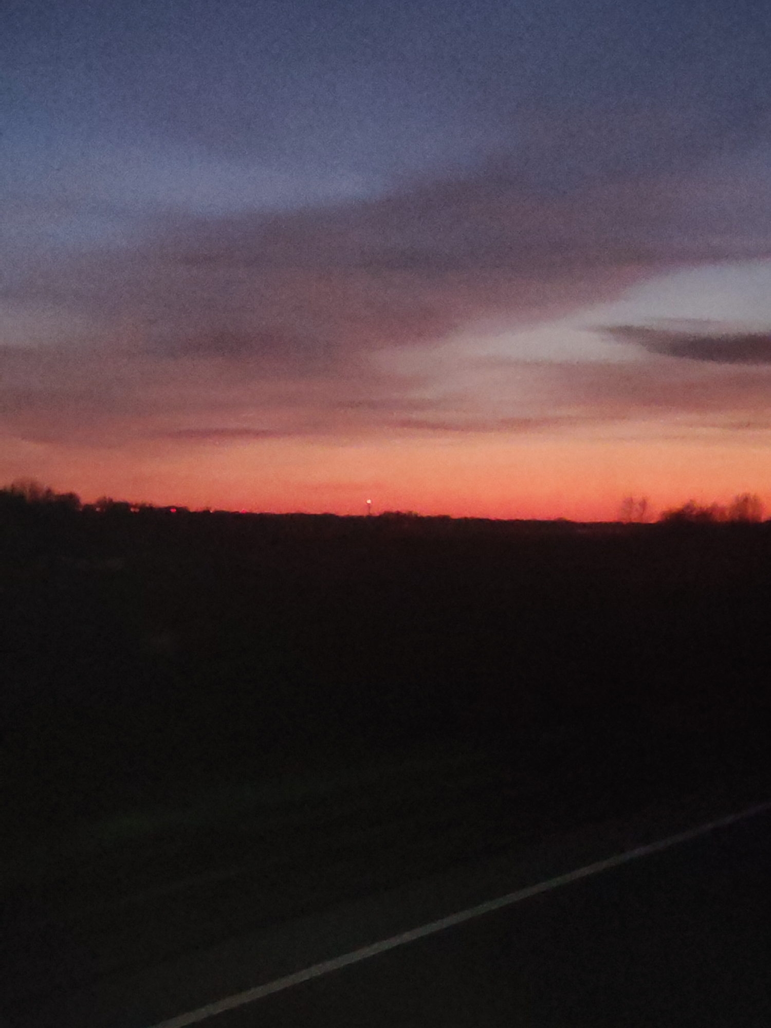 Twilight landscape and portrait captured at same location Tuesday evening