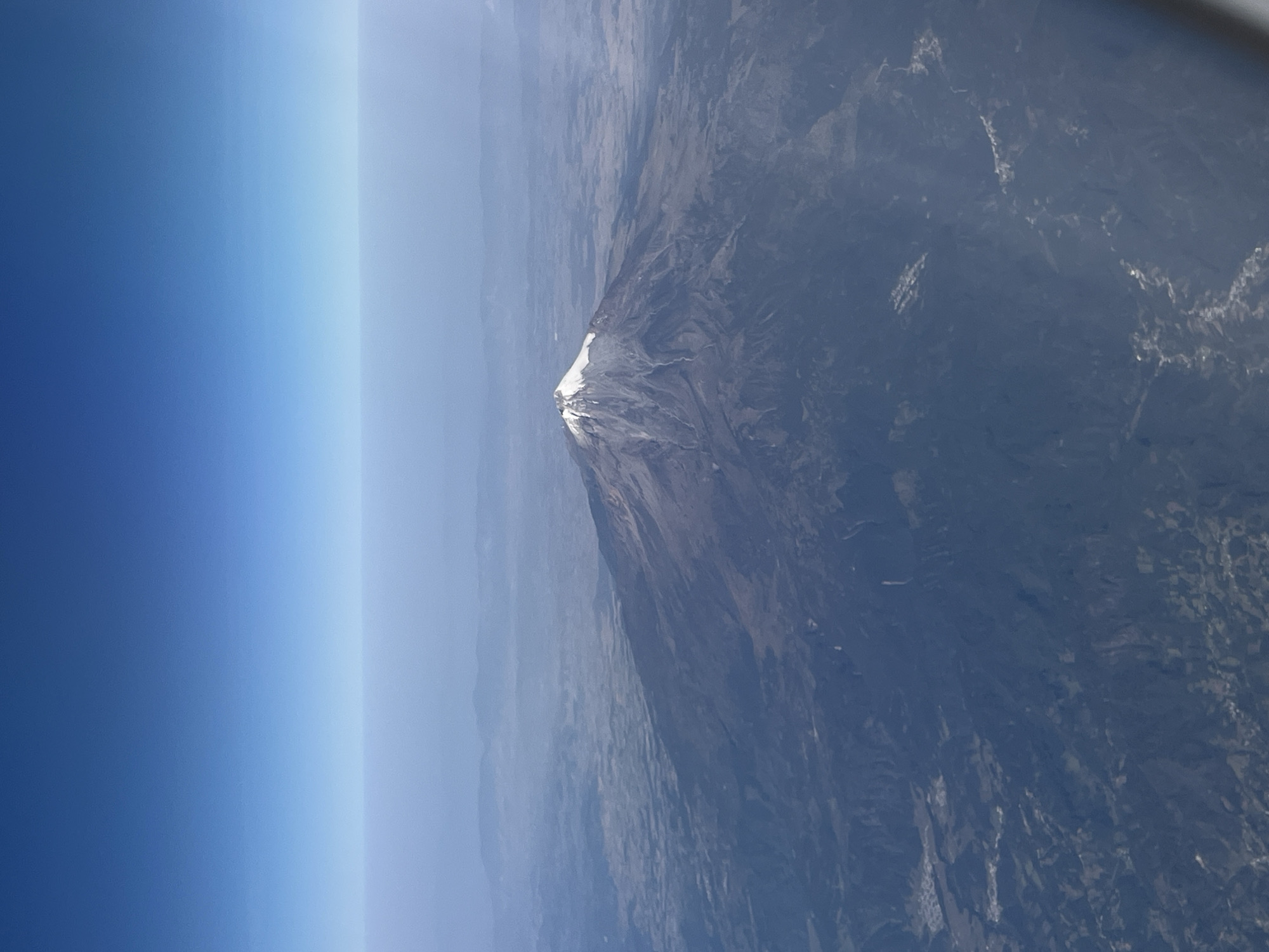 Aerial view captures snow-capped volcano near Tenancingo, Mexico