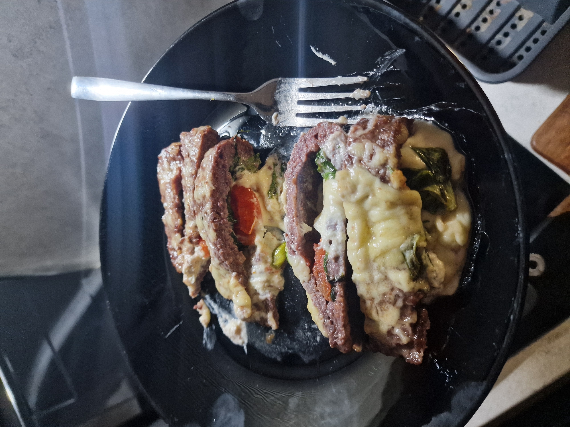 Home-cooked meatloaf dinner prepared in Sofia kitchen