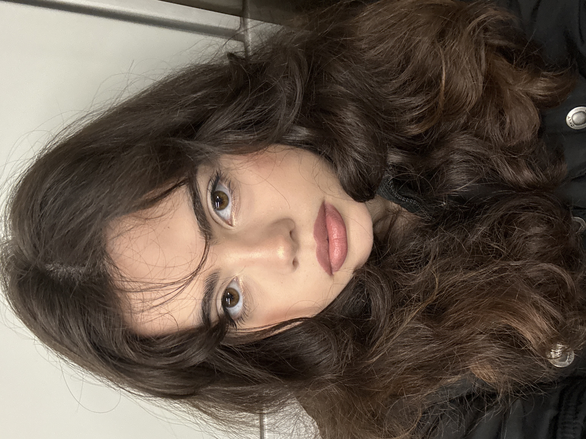 Portrait of young woman captured in Moscow morning