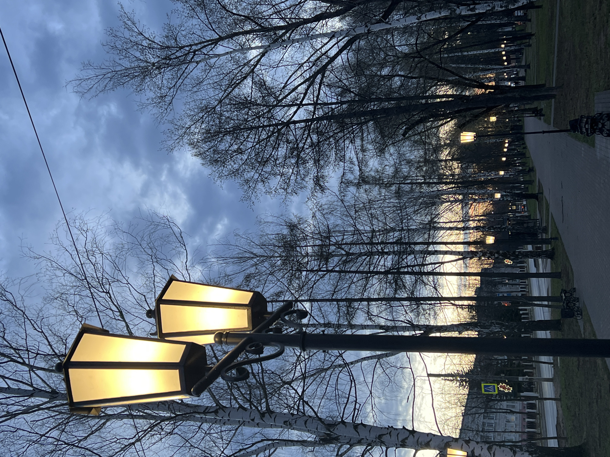 Evening moments captured in Chaikovsky park with woman, child