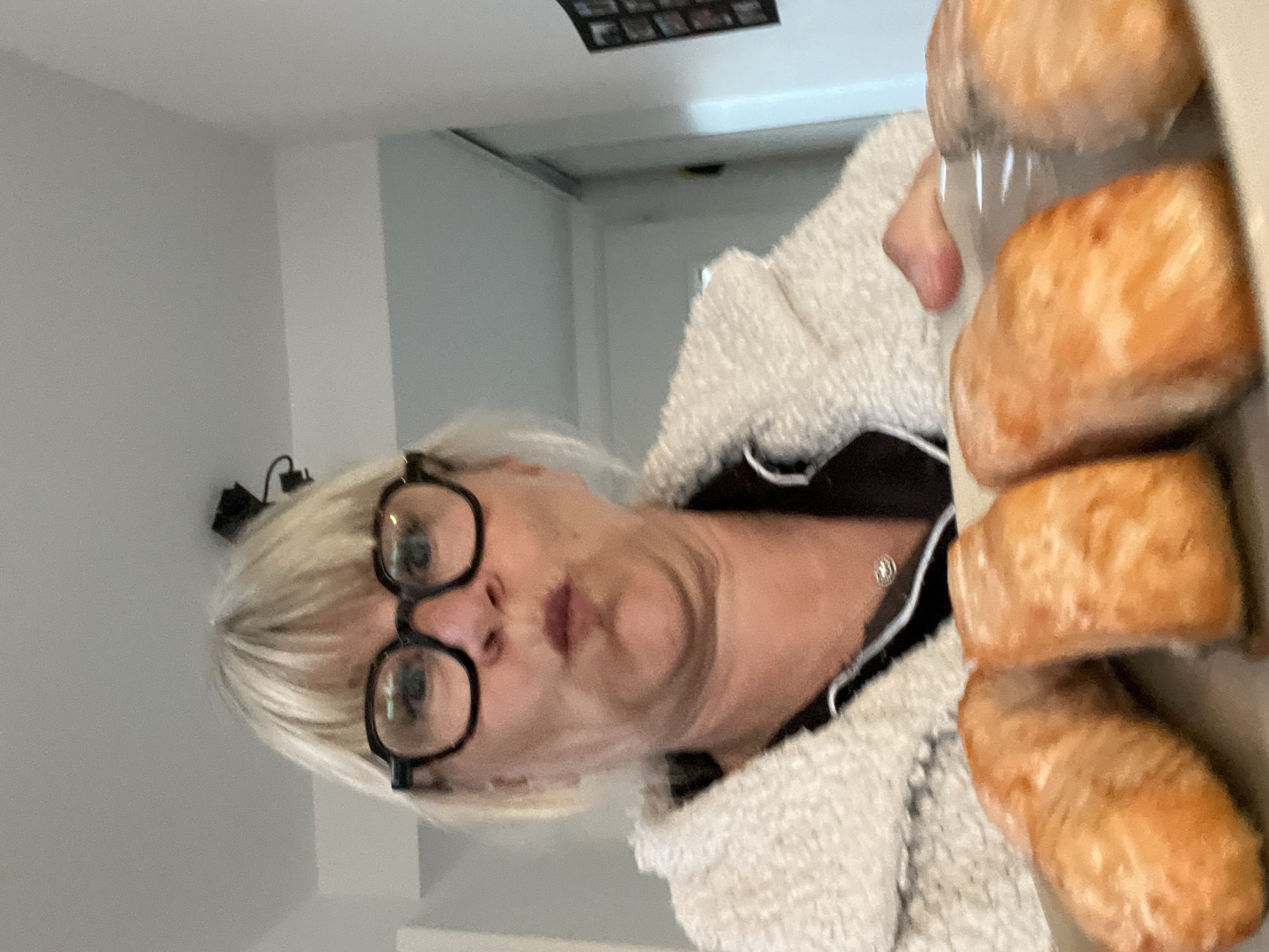 Woman with bread rolls, pets captured in Chambœuf afternoon