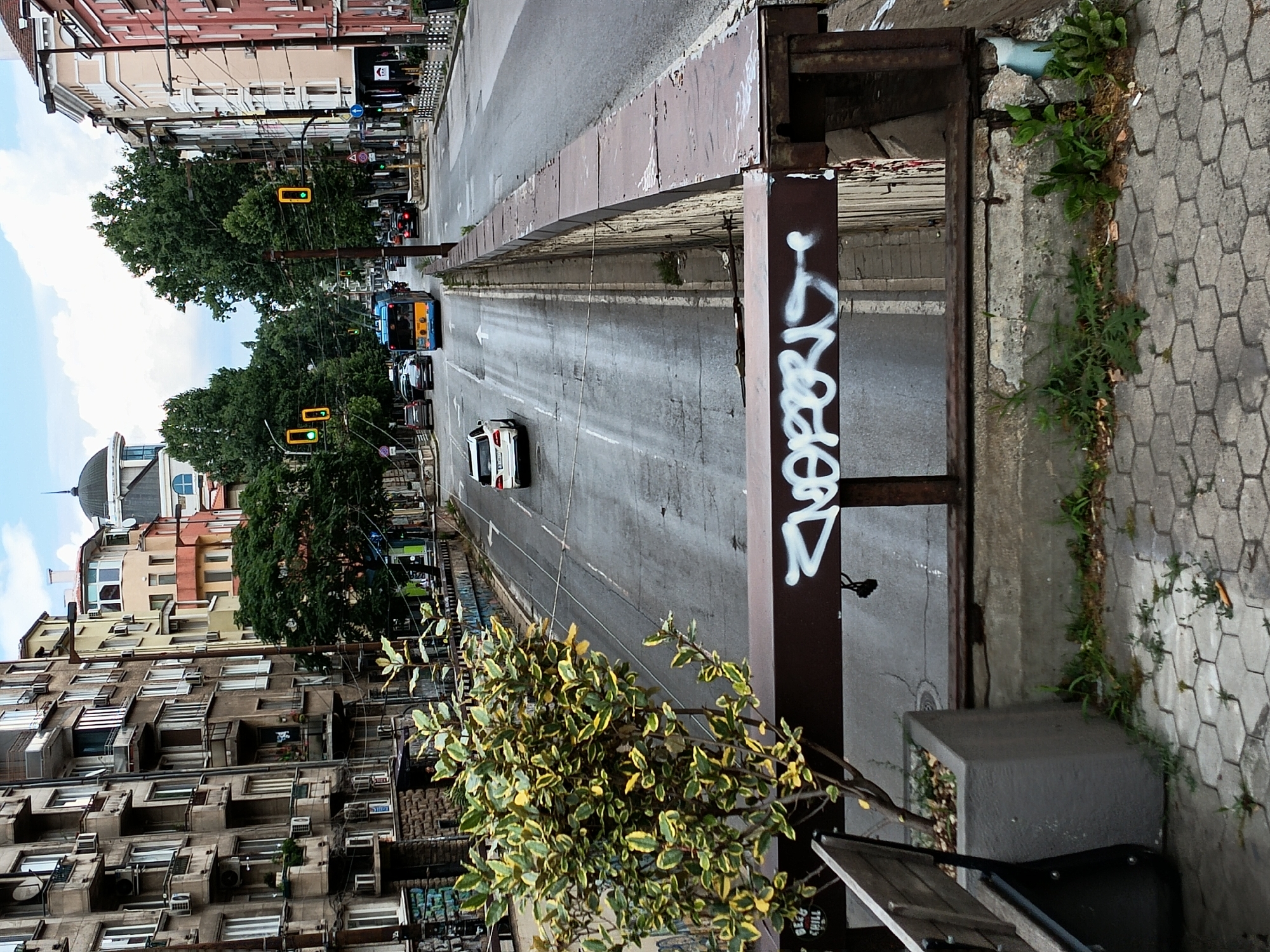 Street scenes in Sofia after a summer rain shower