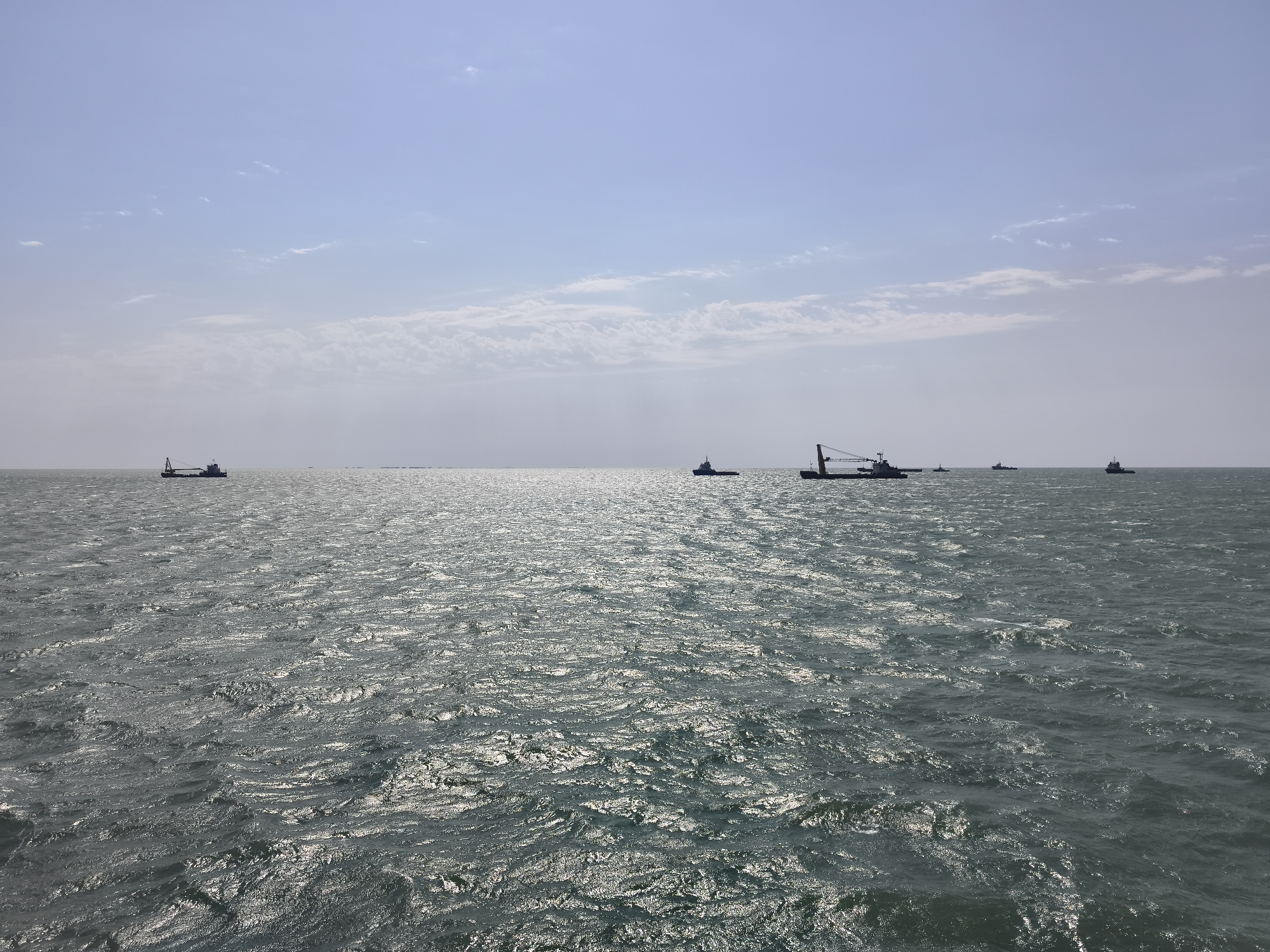Aboard a vessel crossing the Caspian Sea near Pirallahi