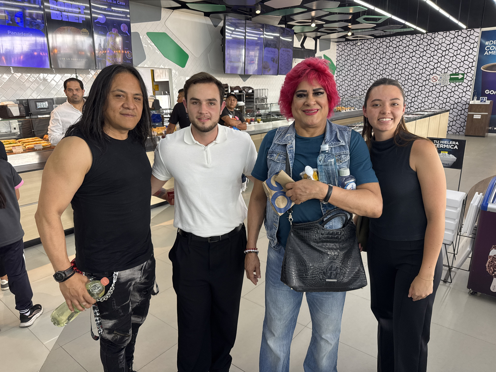 Friends gather for evening meal at San Buenaventura convenience store
