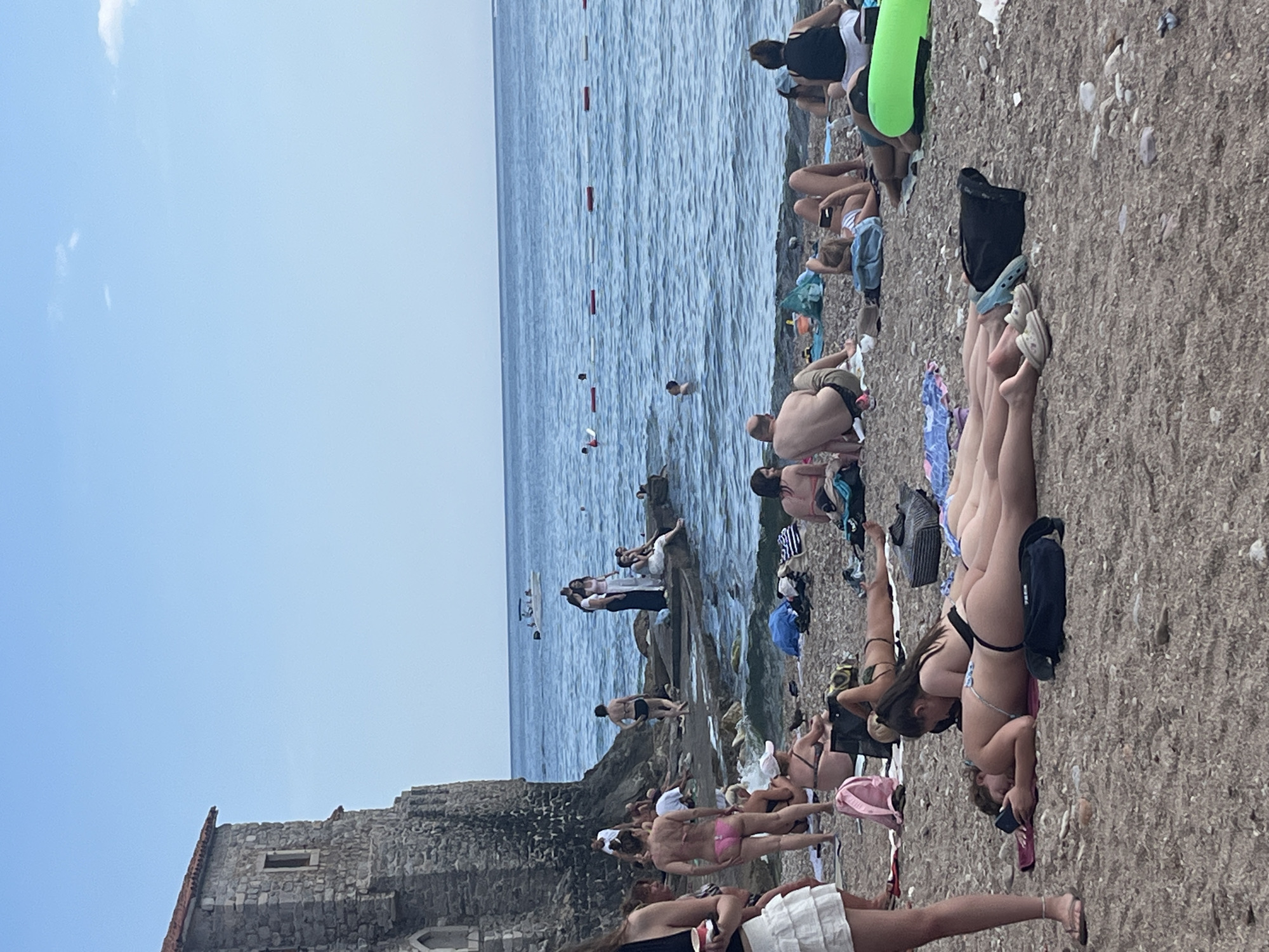 Summer afternoon across Budva's beach and Old Town