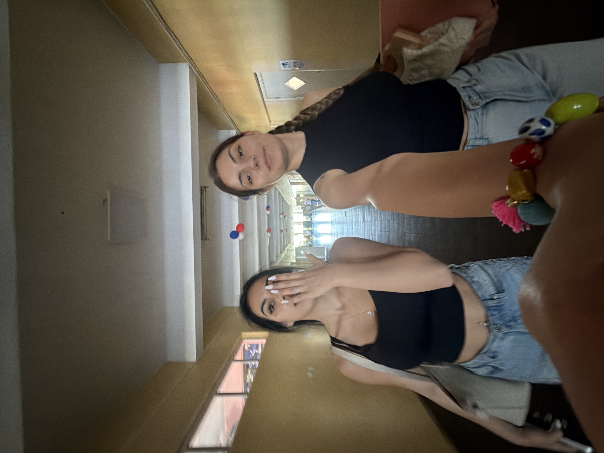Young women document casual moments in Burgas, Bulgaria