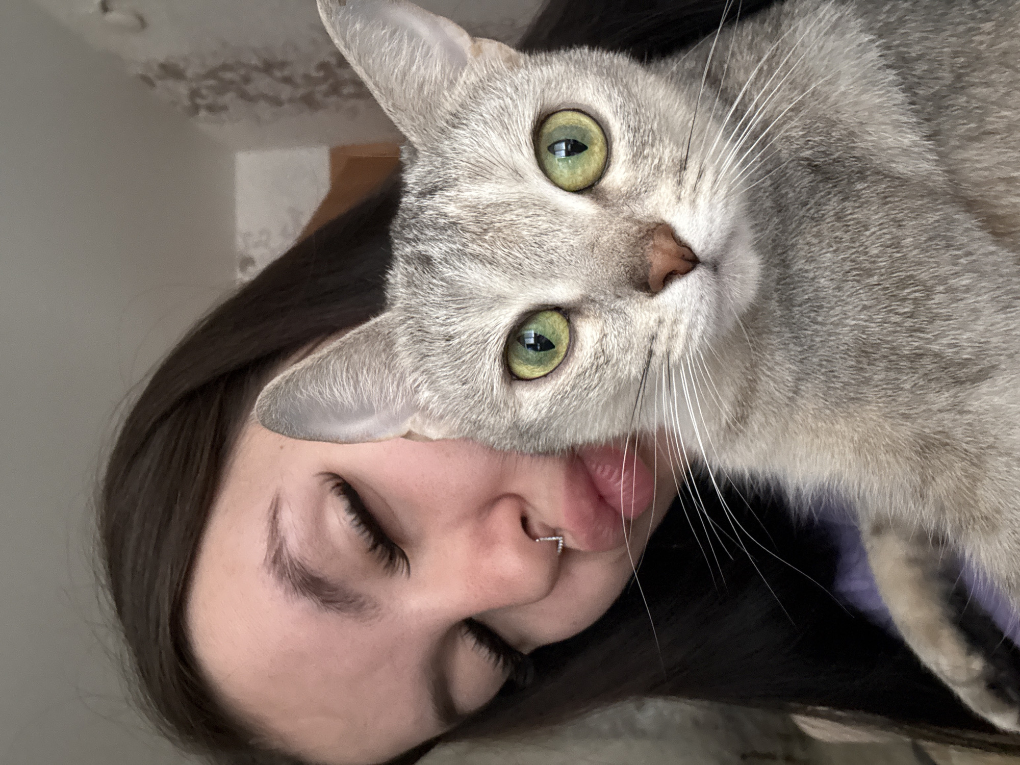 Morning selfie session documented in snowy Foki, Russia