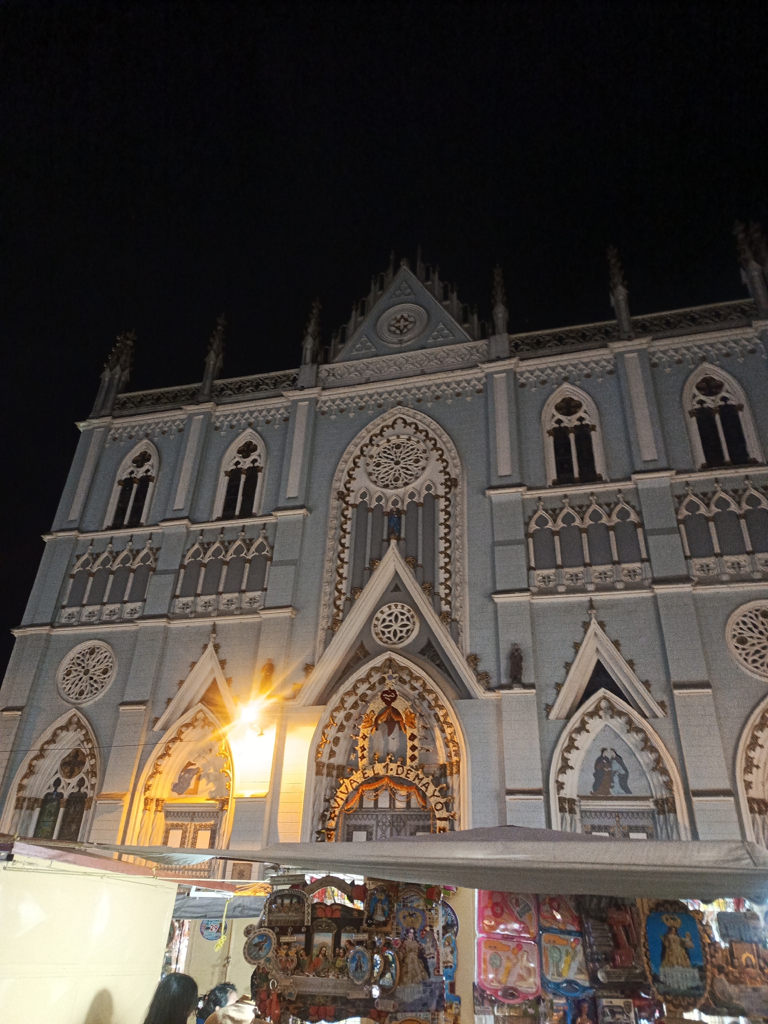 Nighttime scenes captured in El Cisne pilgrimage town