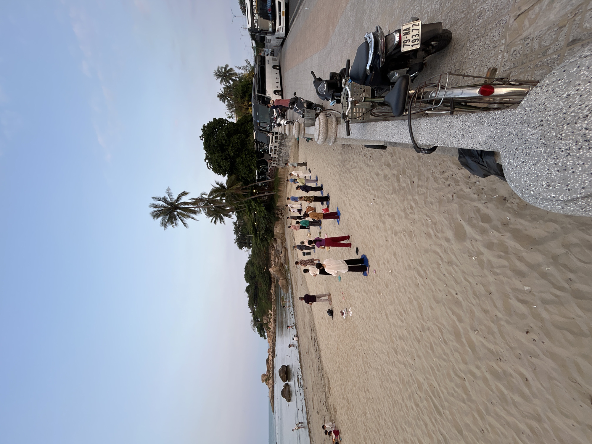 Morning beach activities documented in Bắc Nha Trang Vietnam