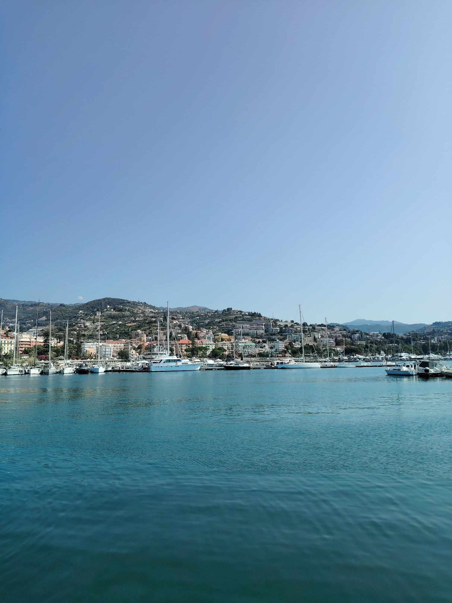 Sanremo marina on a clear summer morning
