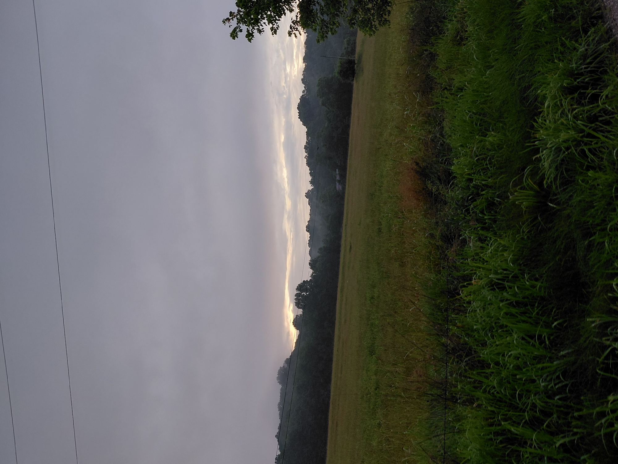 Rainy evening drive through rural Frankfort, Kentucky