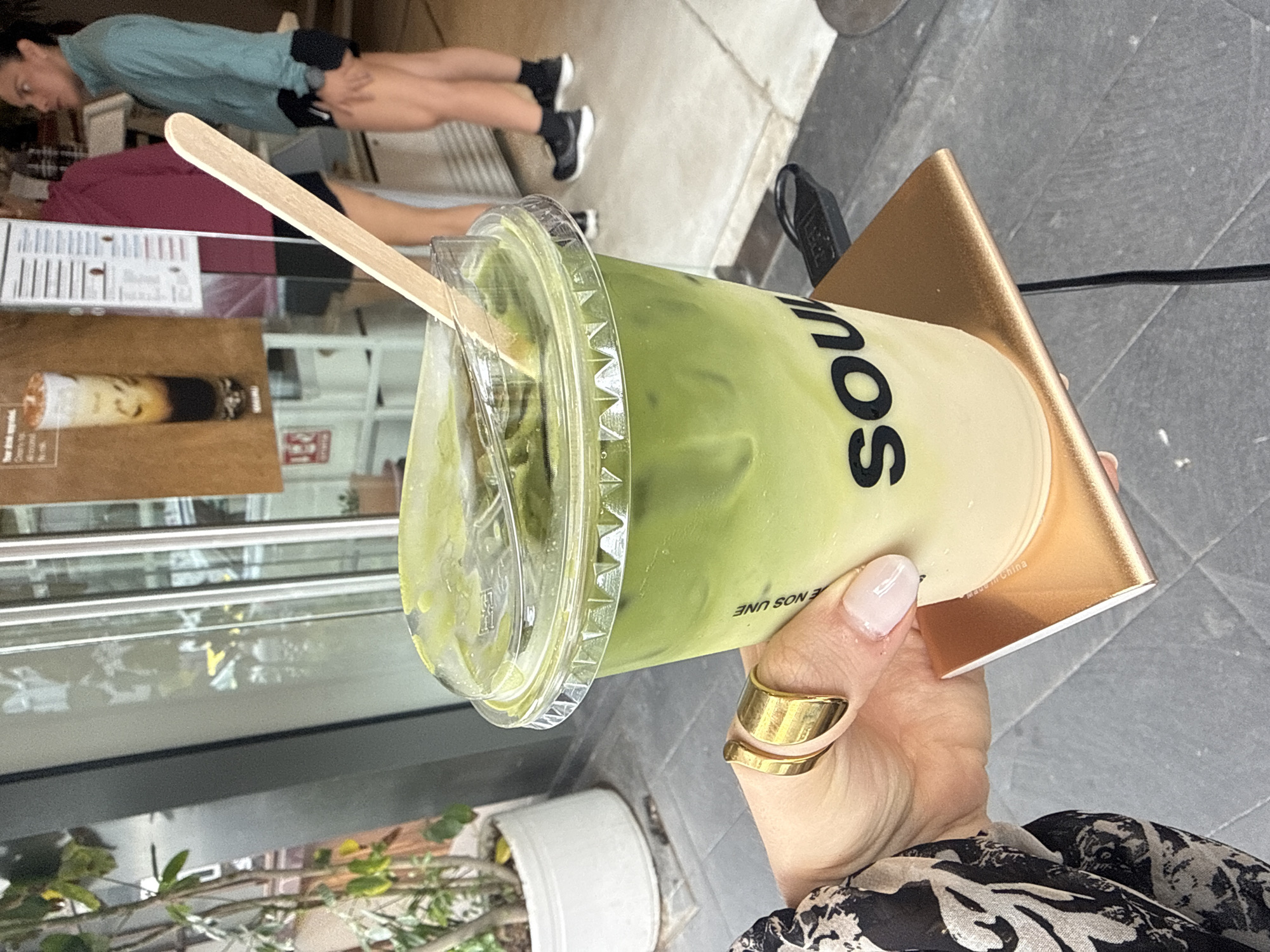 Cafe visit documented in Puebla, Mexico health food establishment