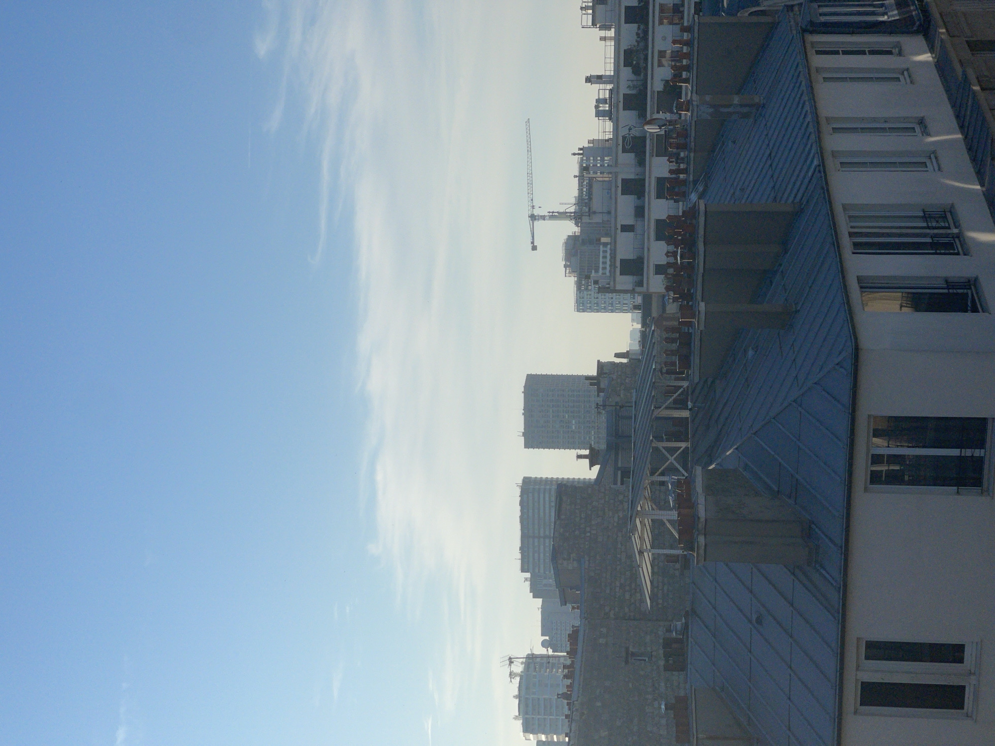 Sunny morning rooftop views across Paris