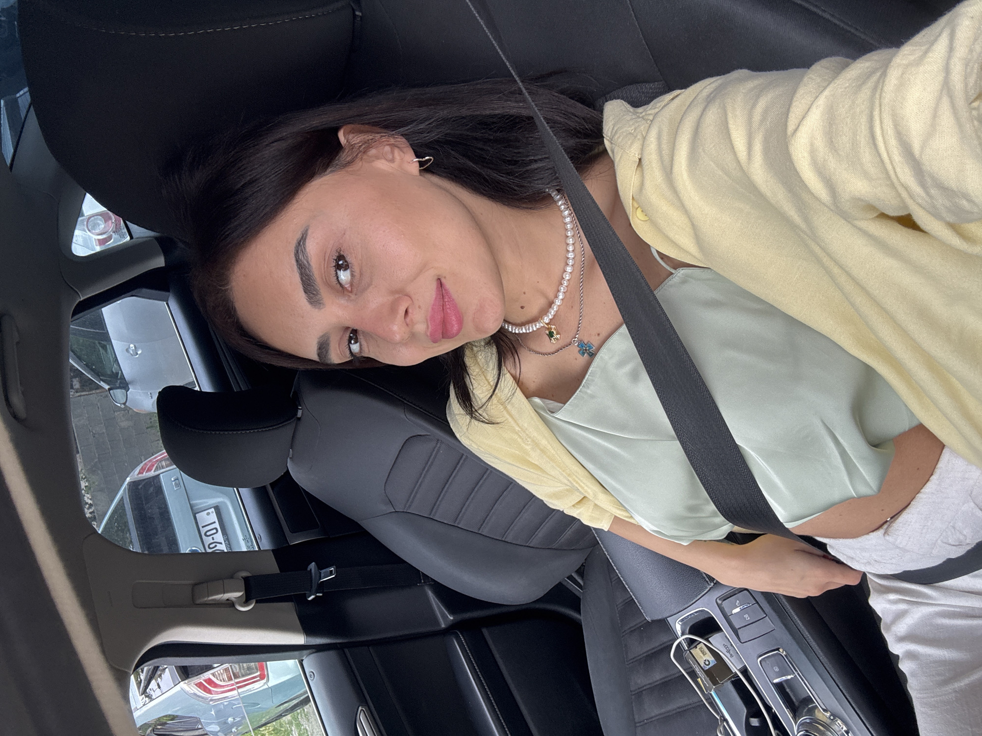 Quick in-car selfie session somewhere in Tbilisi