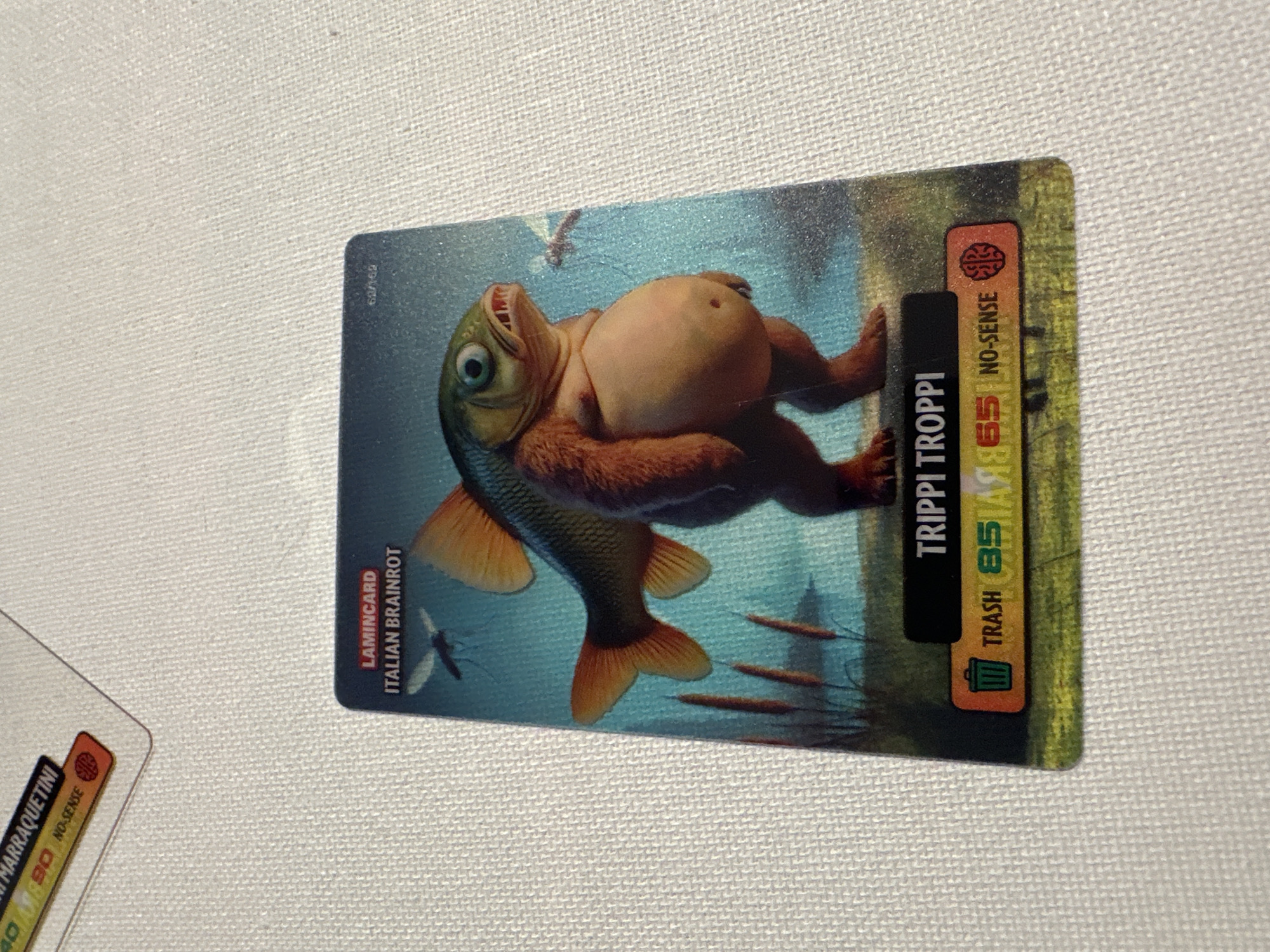 Italian Brainrot trading cards spread out for a closer look