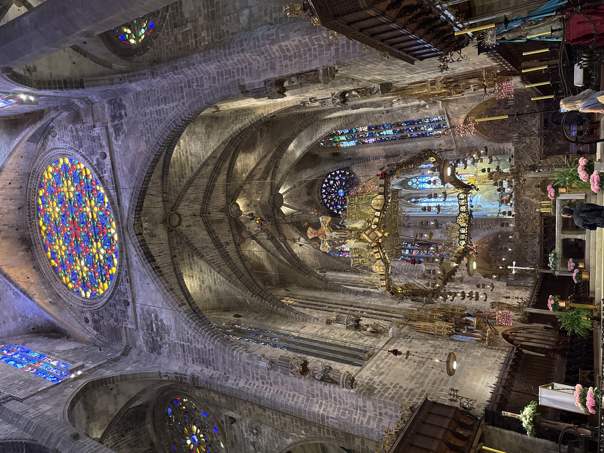 Cathedral interior photographed in Palma, Spain