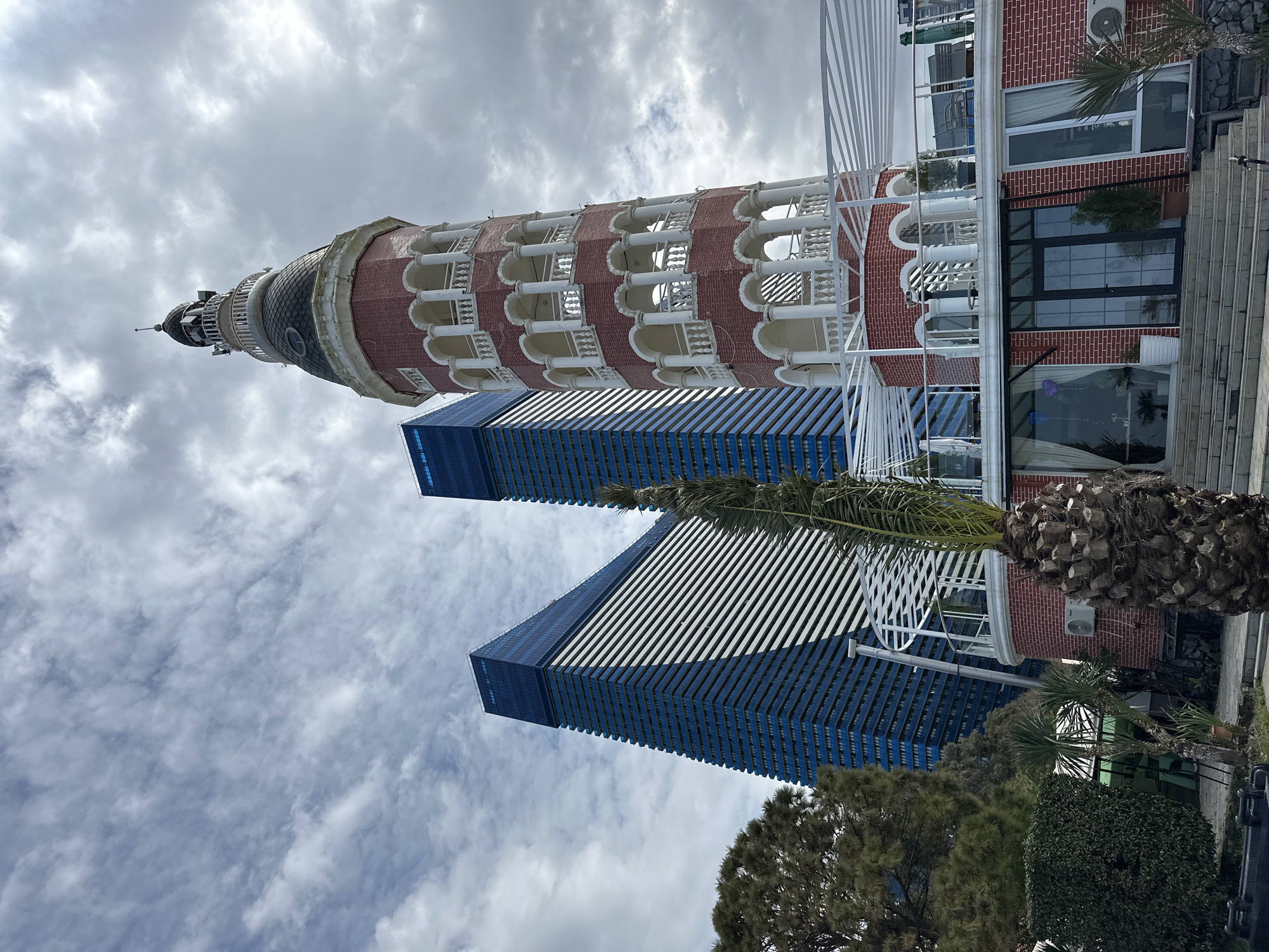 Morning scenes captured along Batumi waterfront promenade
