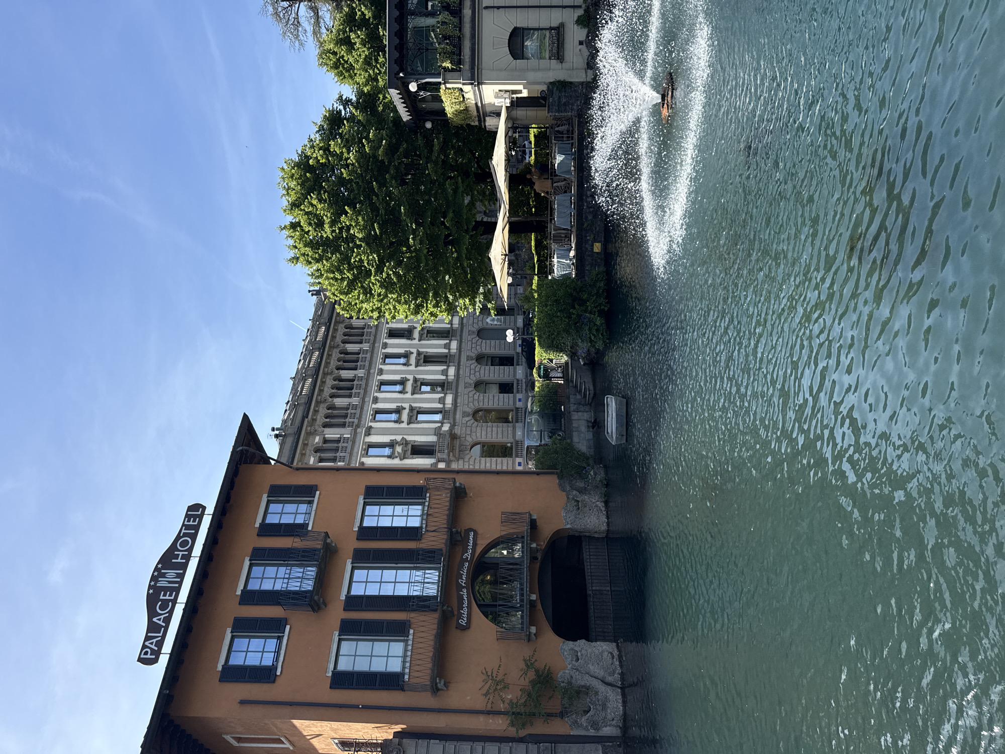 Morning scenes documented across Como's hotels, shops, and transit