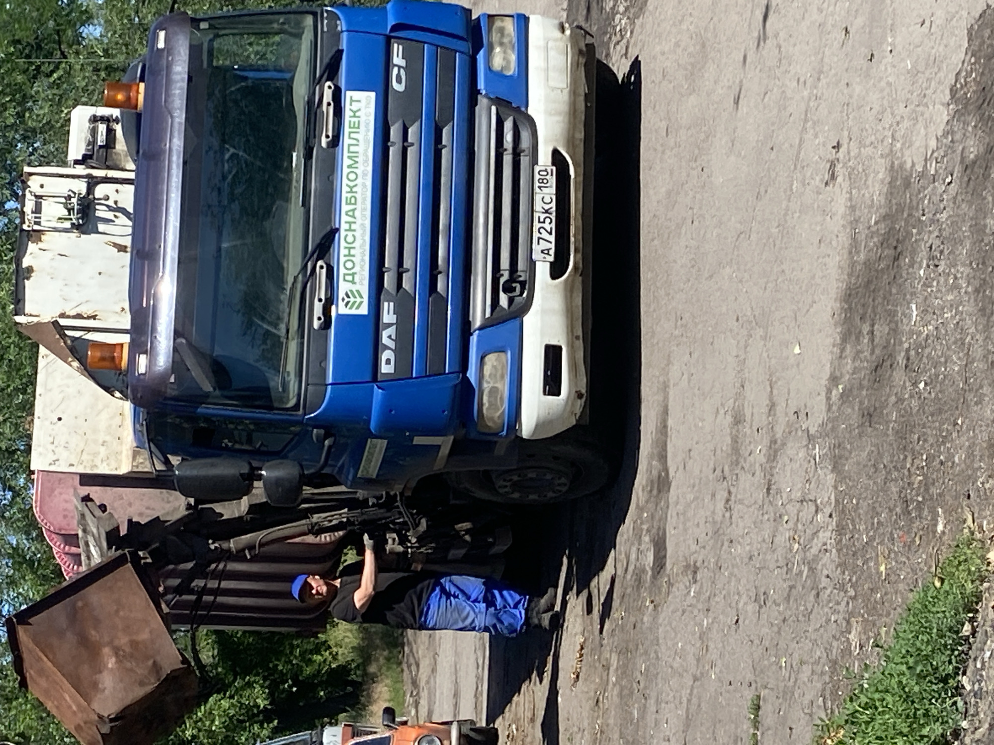 Morning waste collection crew on the job