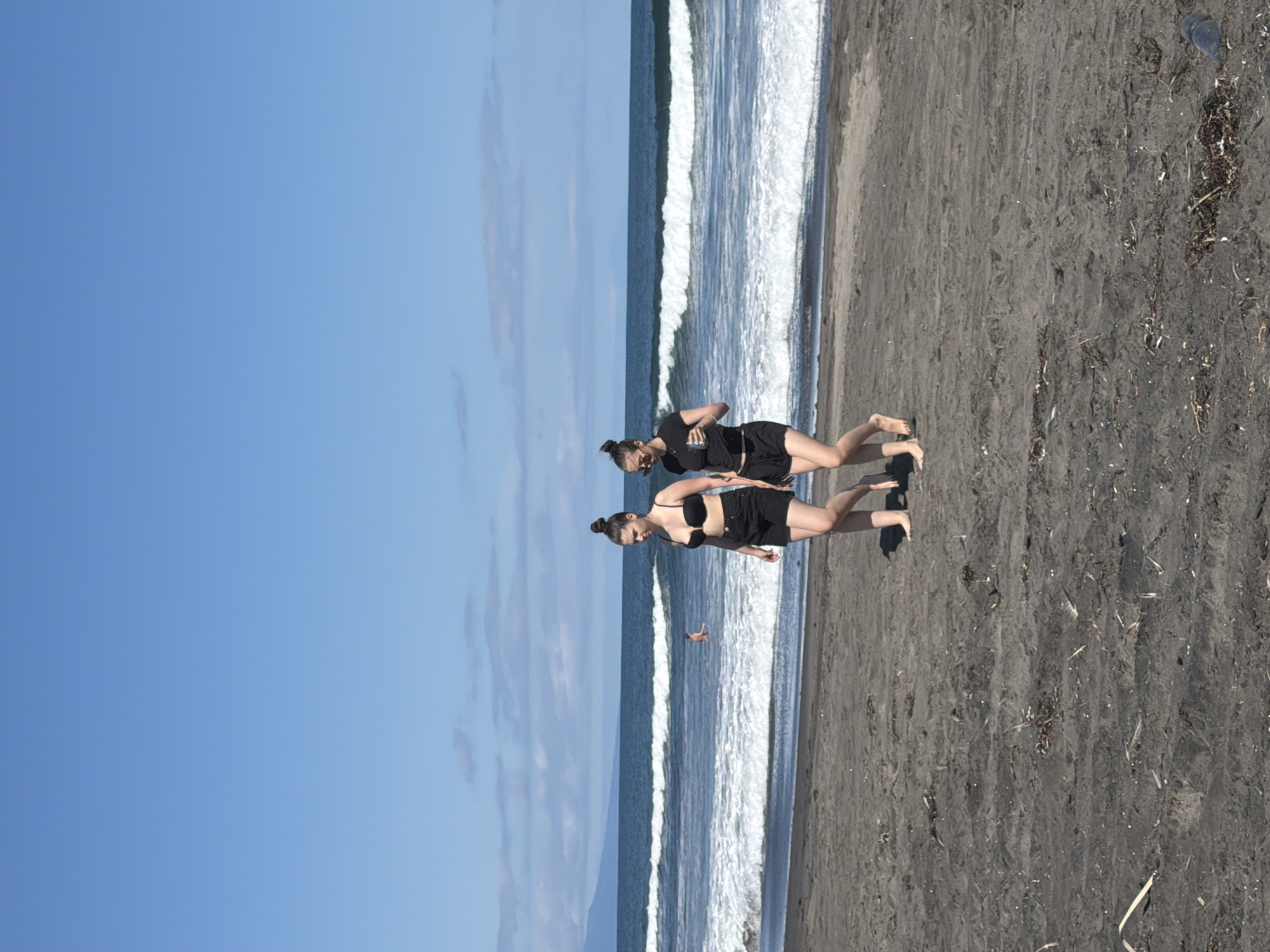Color powder and bubbles at a Kuril Islands beach party