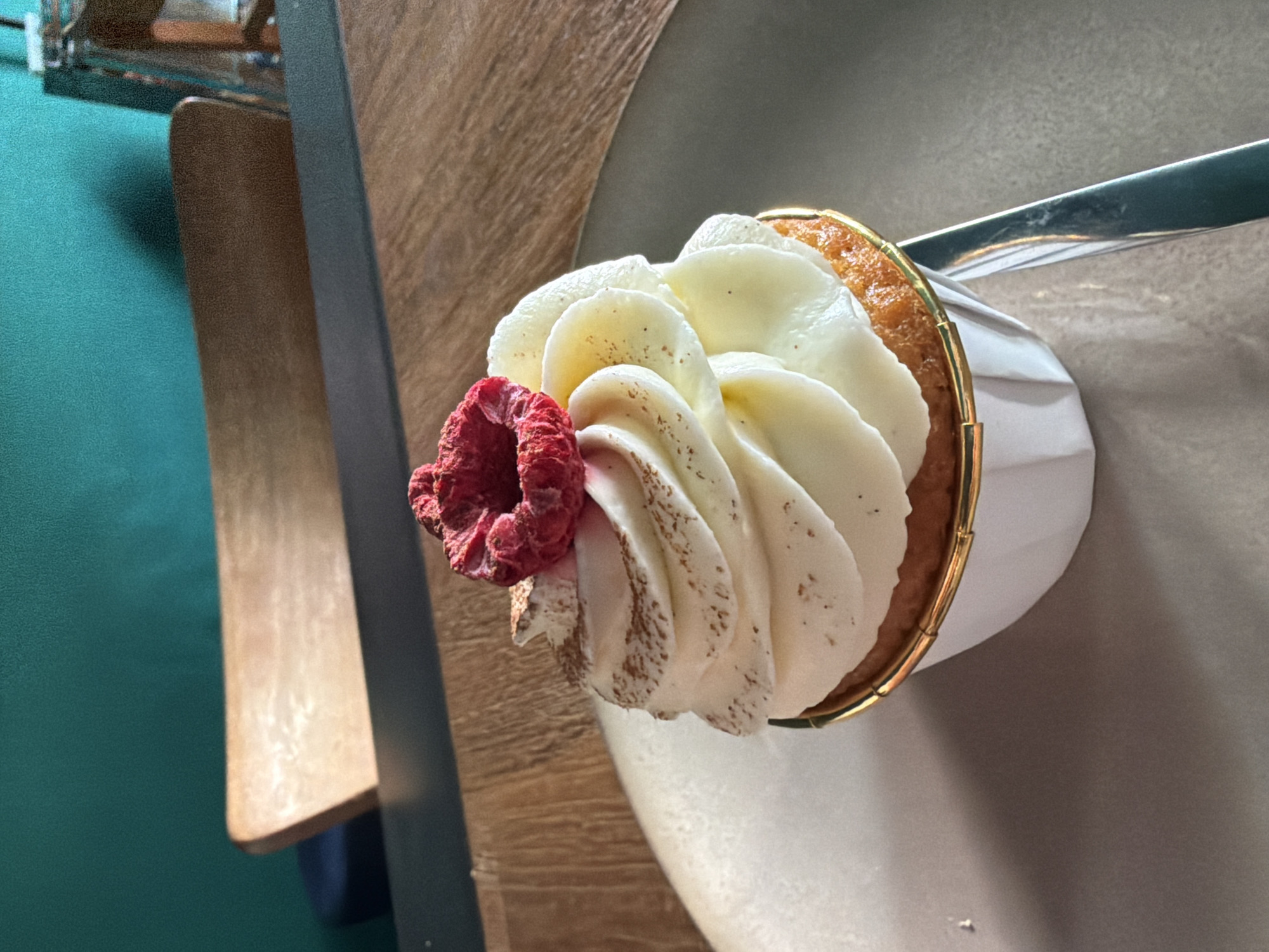 Cafe visit with child and treats documented in Meisenheim