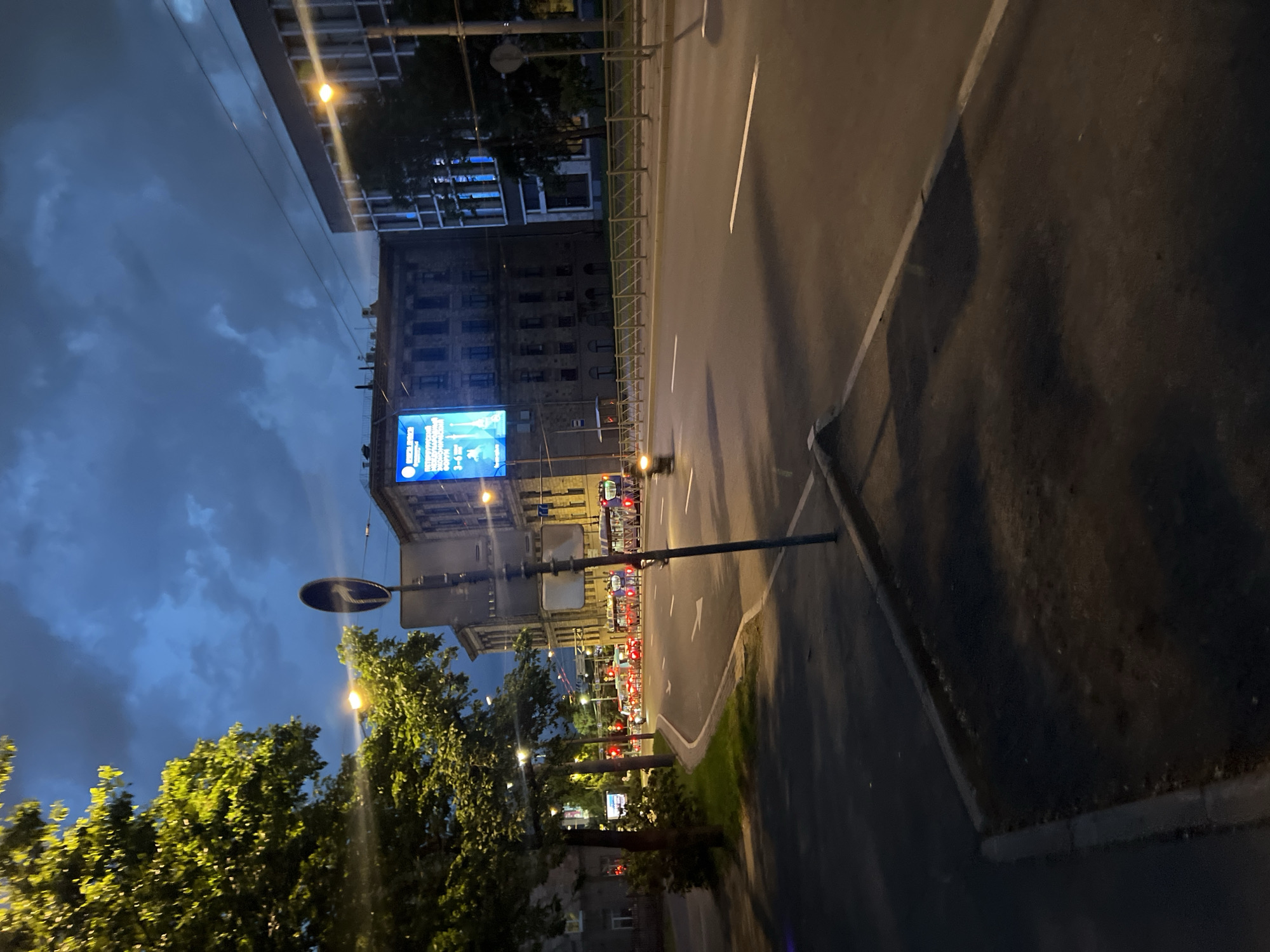 Overcast evening captured on Saint Petersburg street