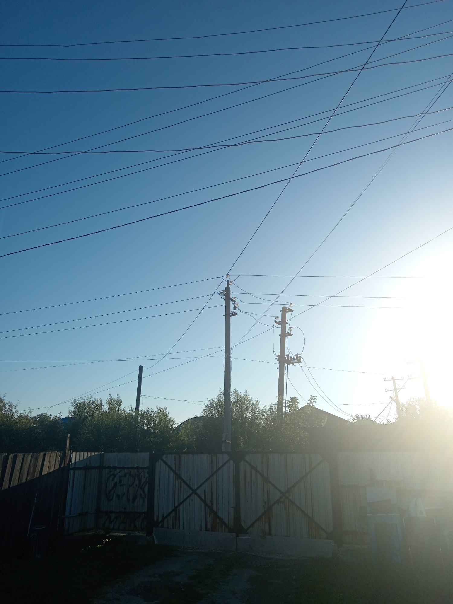 Lazy summer morning at a rural Russian homestead