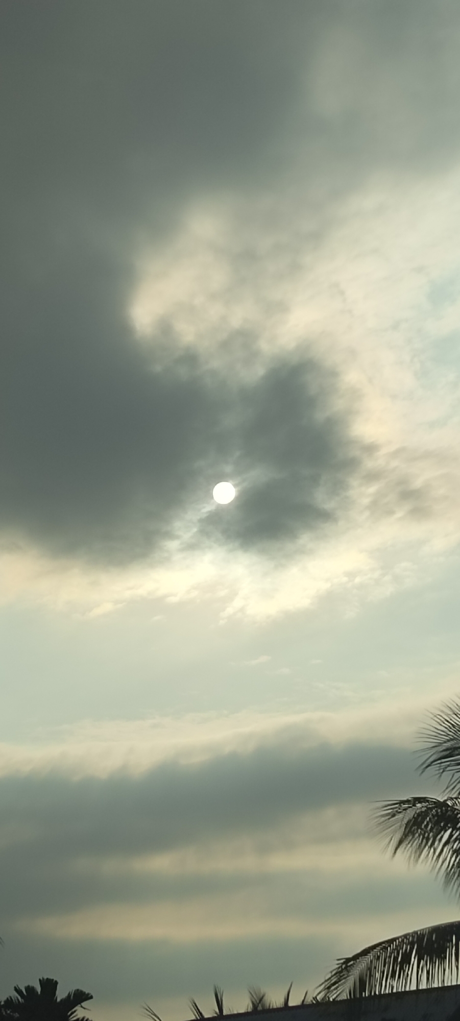 Overcast skies with partial sun observed in Gampongpaya