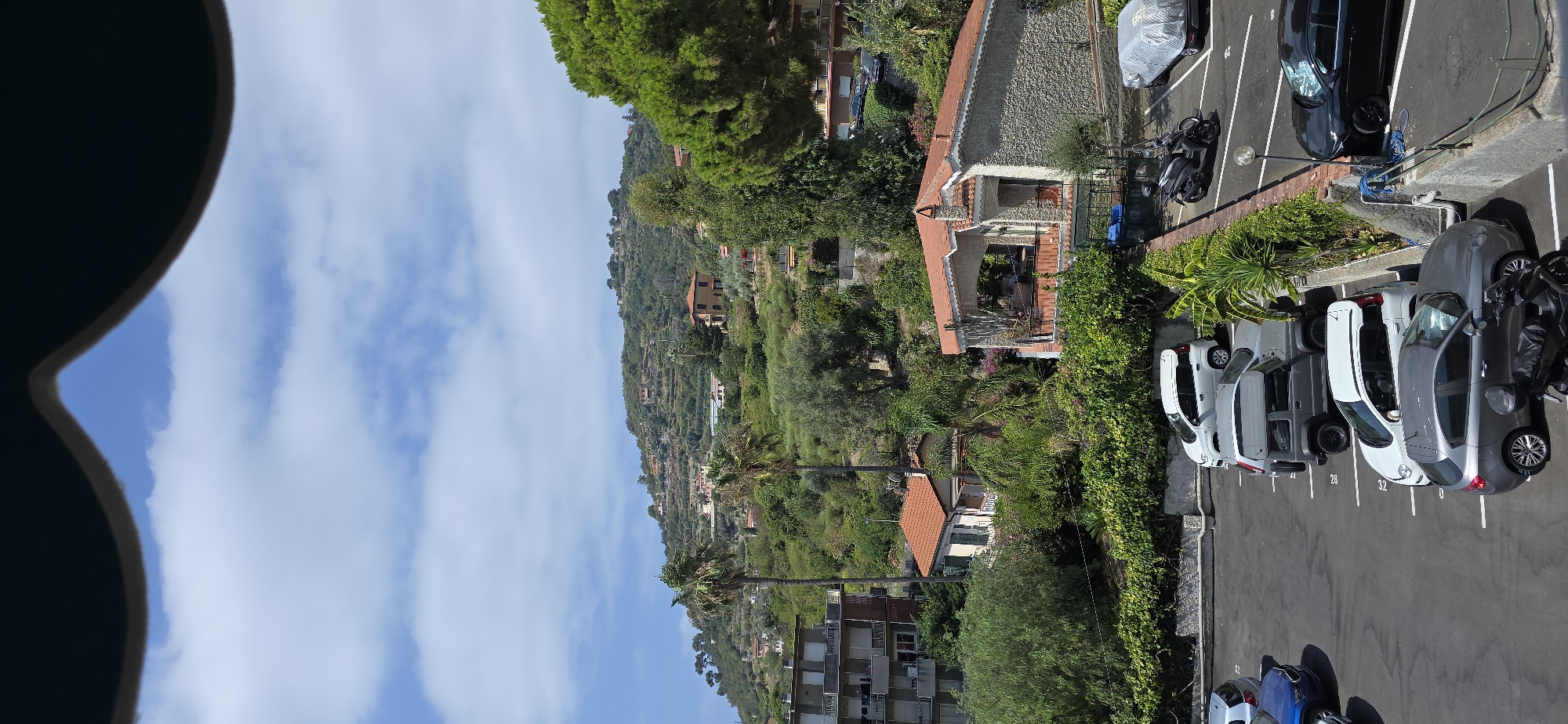 Sanremo hillside views over the Ligurian coast on a bright morning