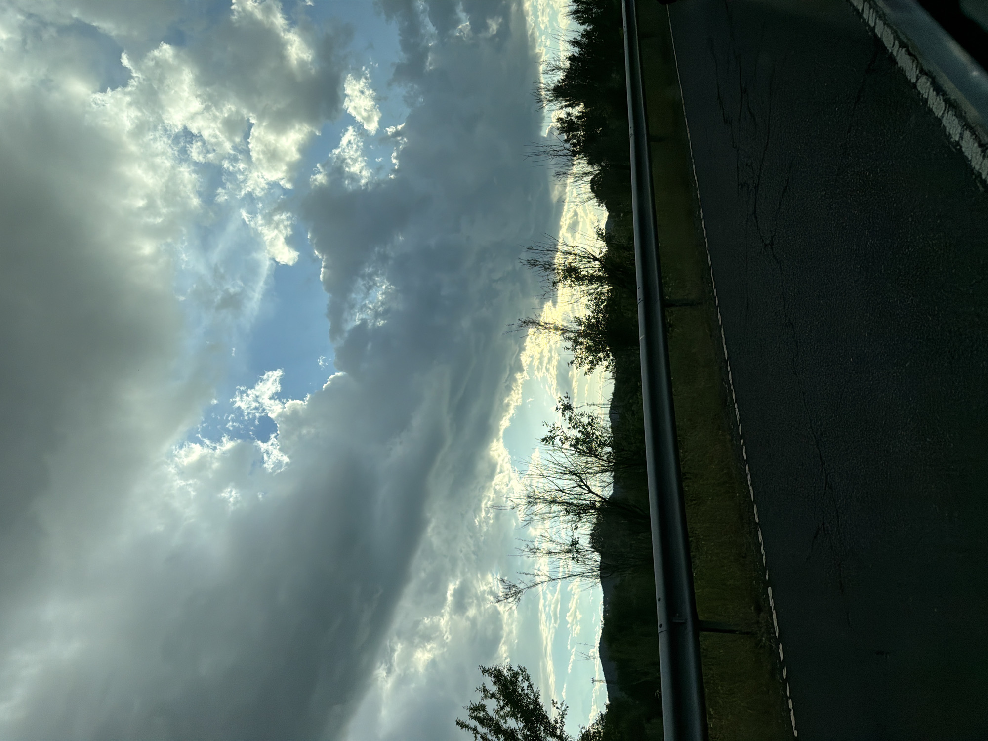 Dramatic cloudy sky observed over Kirkovo, Bulgaria