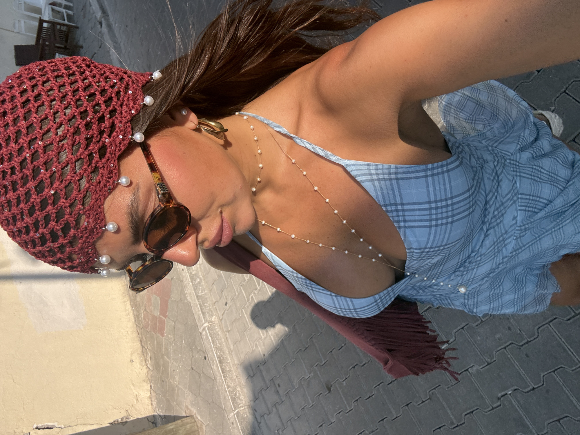 Afternoon stroll through Fethiye in a standout summer look
