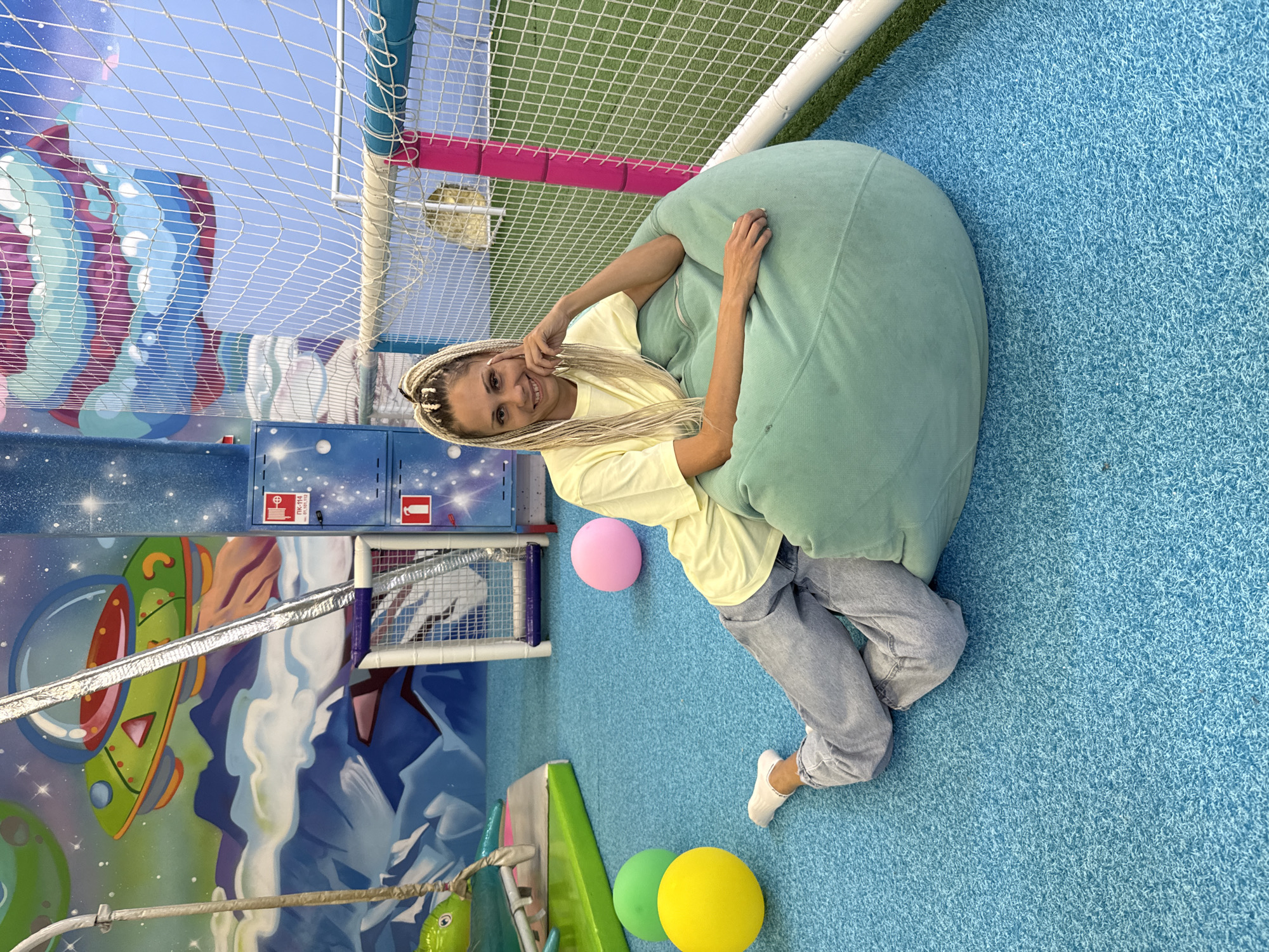 Inside an indoor playground in Rusanovo, Russia