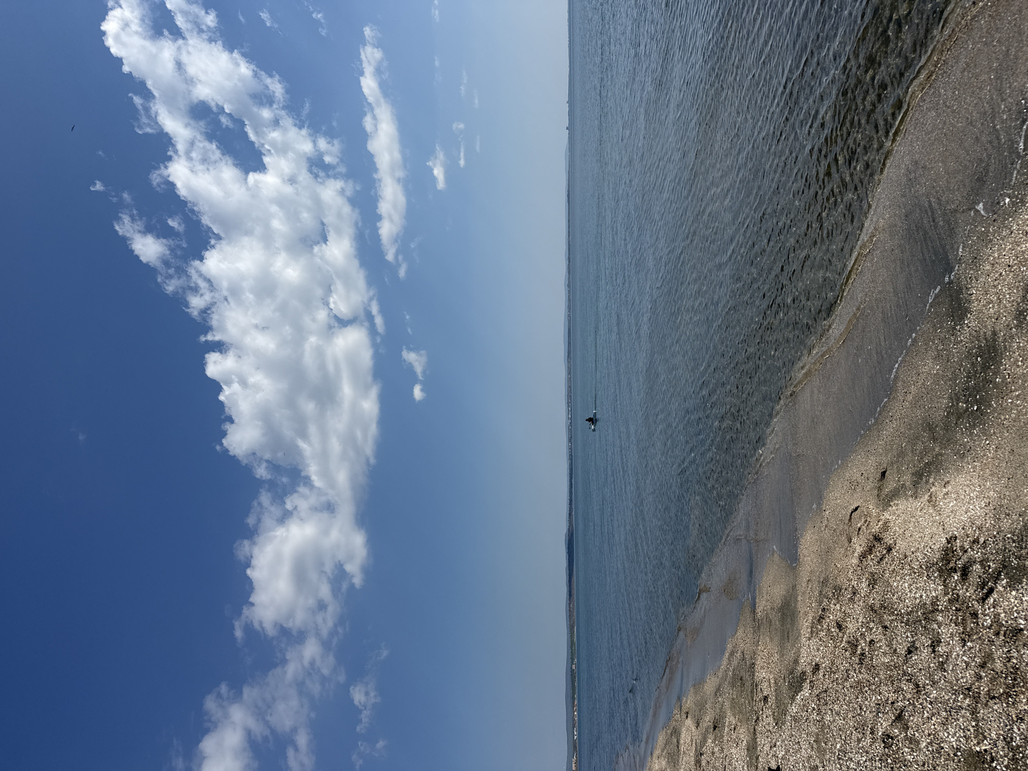 Calm morning beach conditions observed in Burgas, Bulgaria
