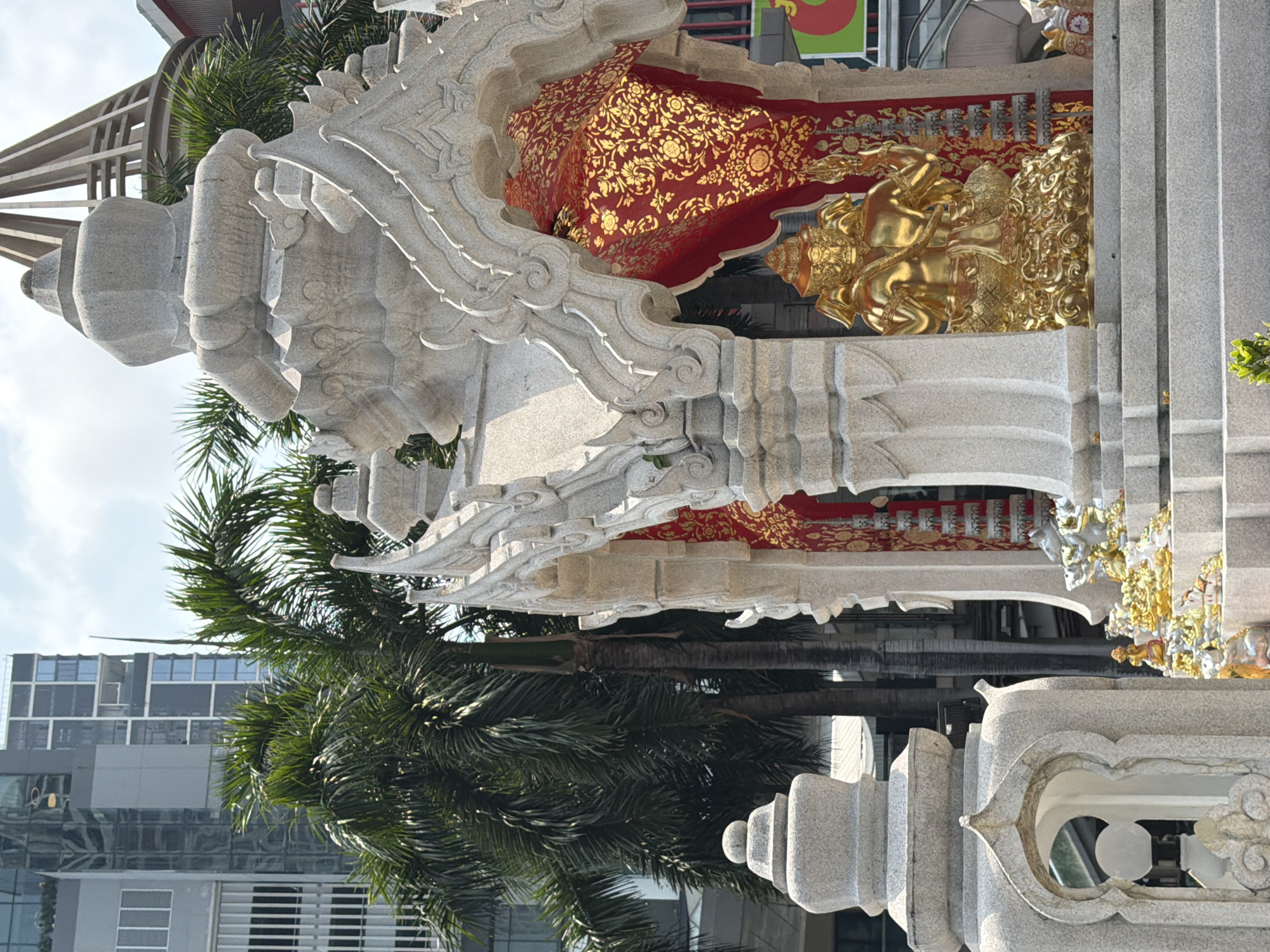 Traditional Thai shrine and architecture documented in Bangkok