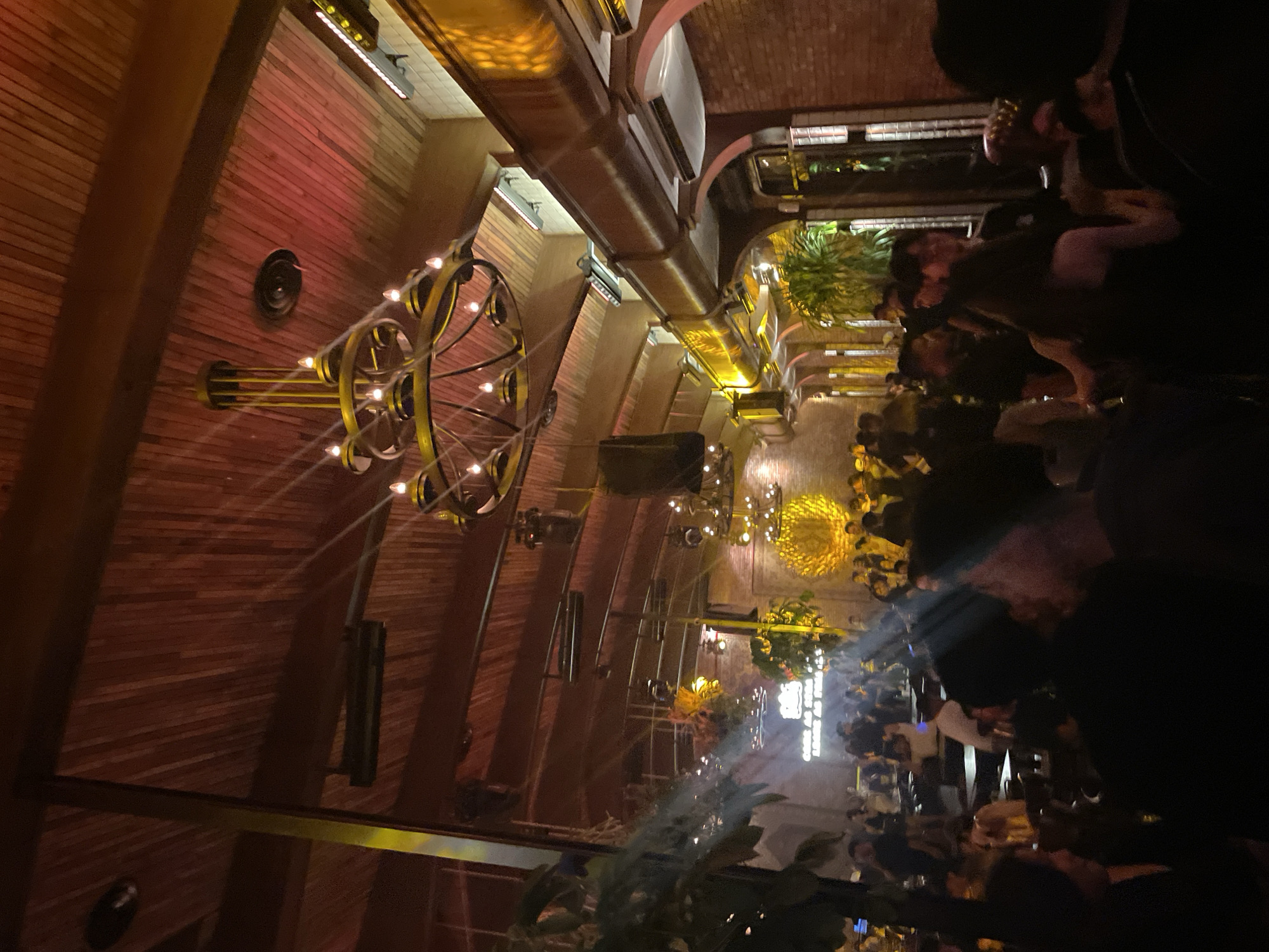 Club night in North Jakarta with DJ sets and colored lights