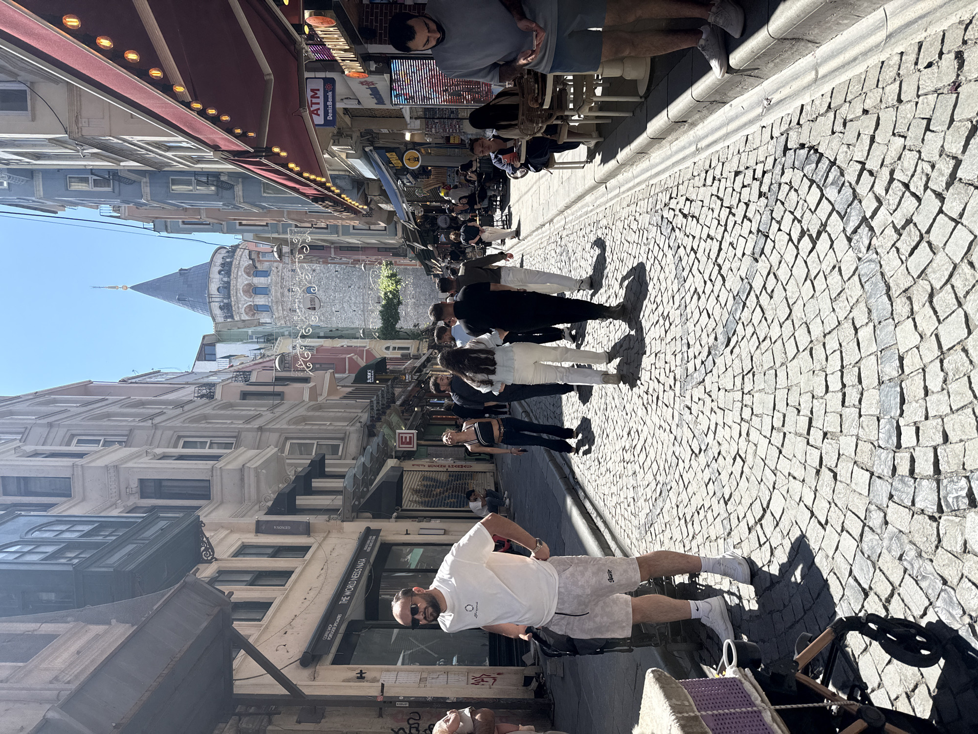 Morning street life documented around Galata Tower in Istanbul