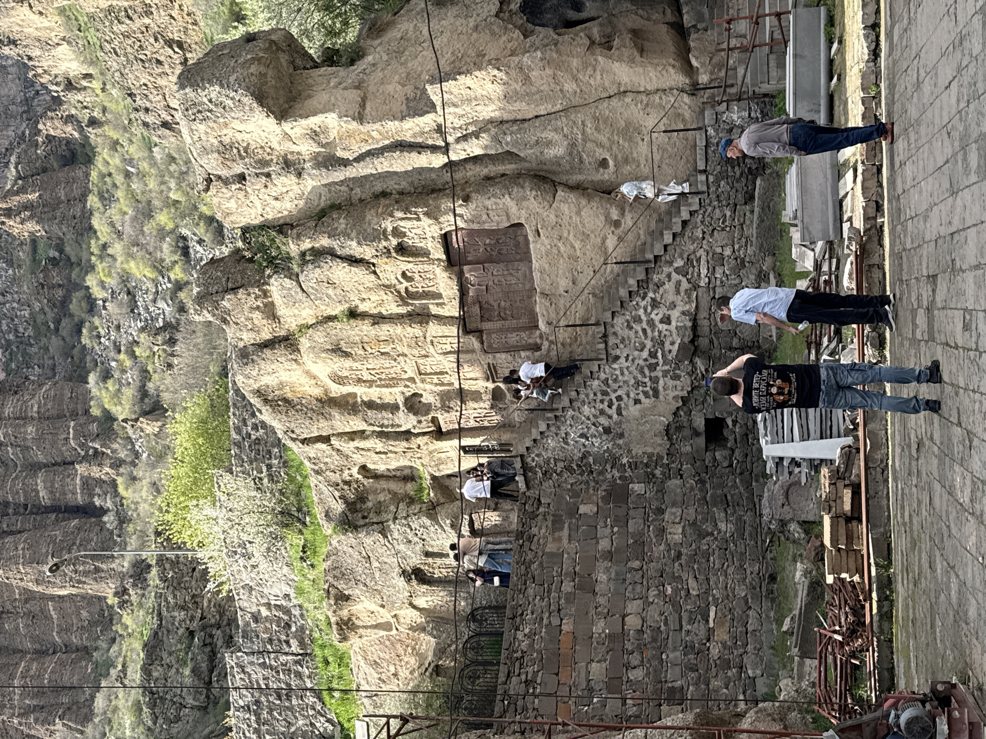 Witness documents Geghard Monastery and stream scenes in Goght, Armenia
