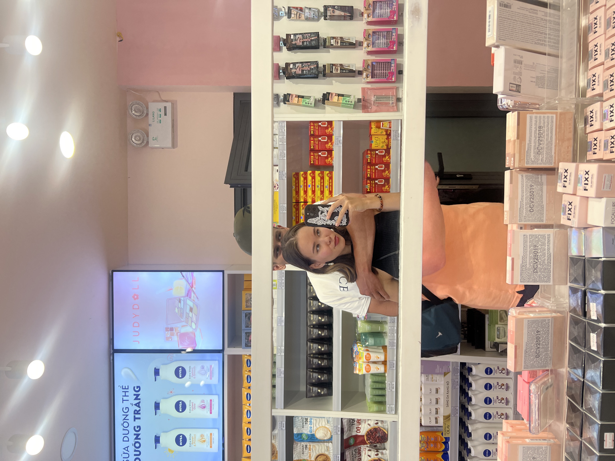 Witness documents moment inside Nha Trang cosmetics store