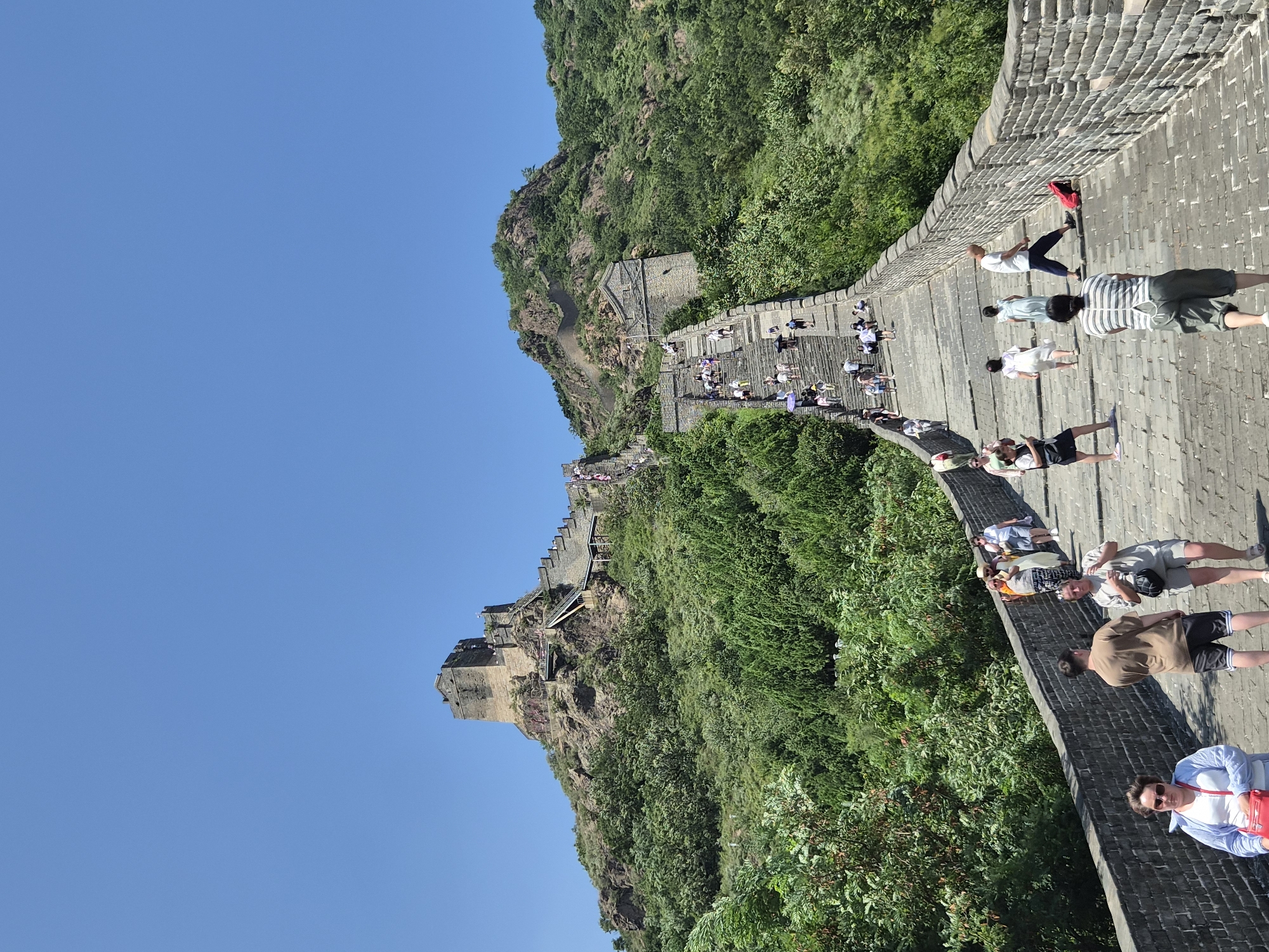 Great Wall snaking through green hills near Qinhuangdao